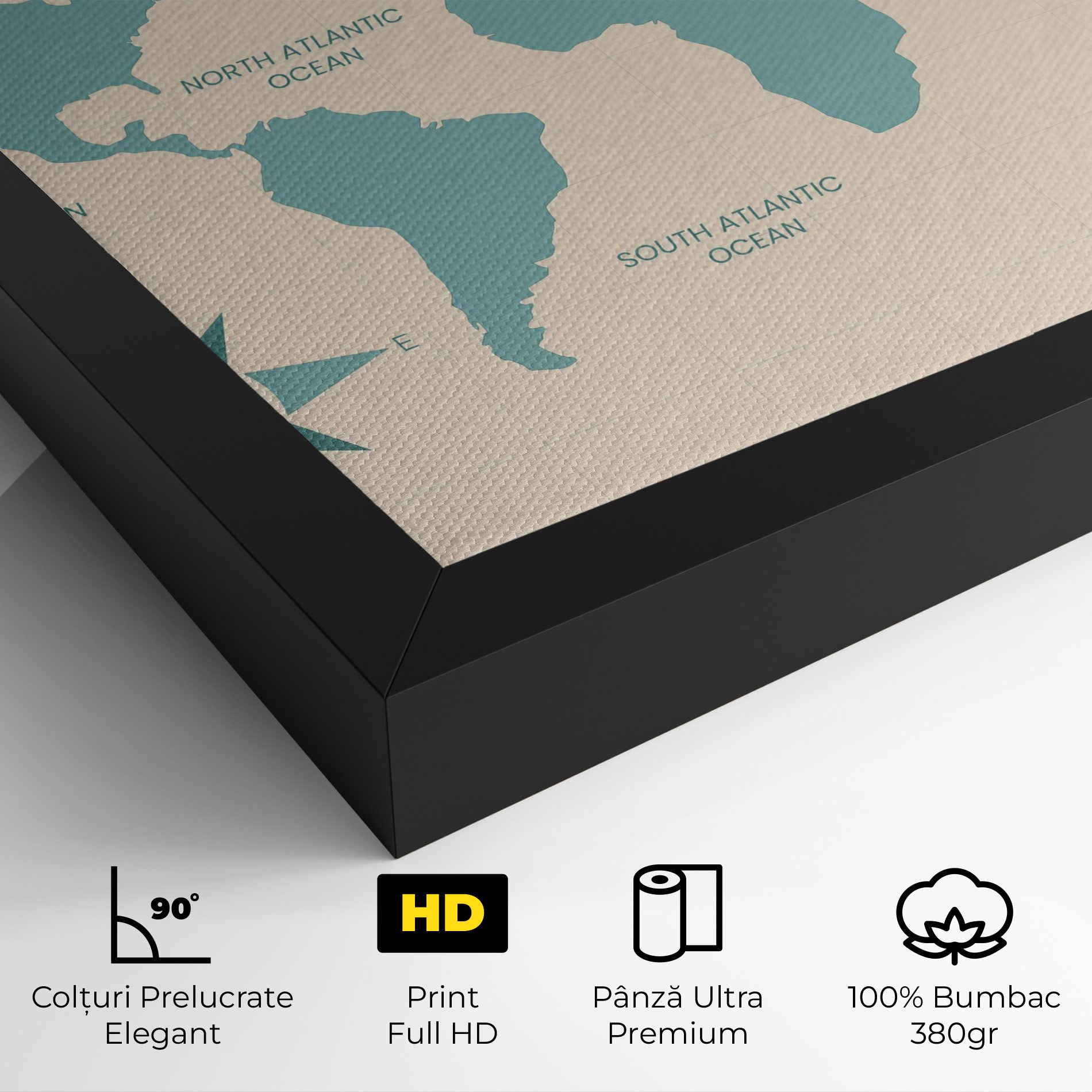 Cream Blue Map mockup 4