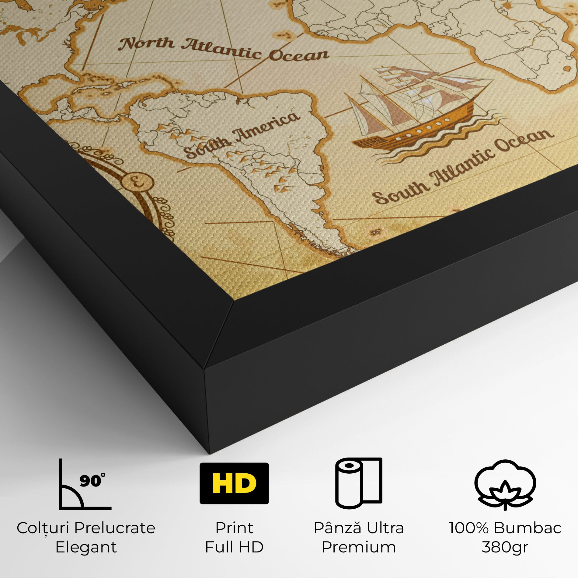 Gold Old Map mockup 4