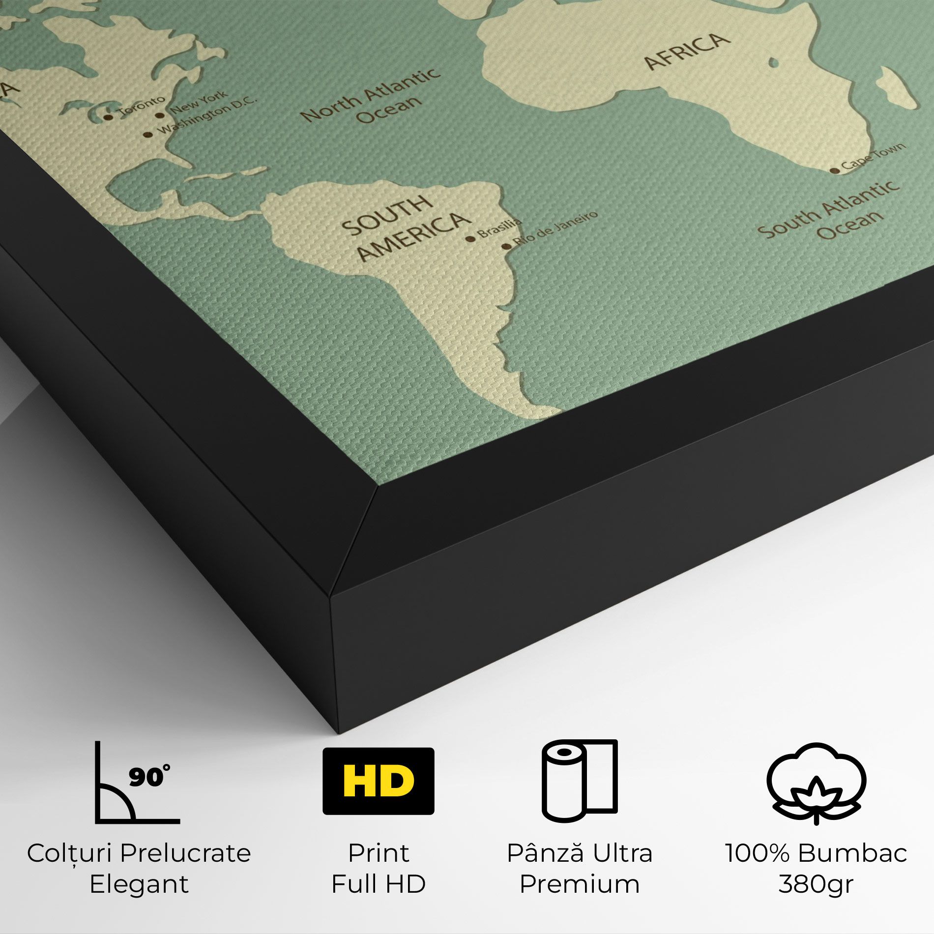 Green Cream Map mockup 4