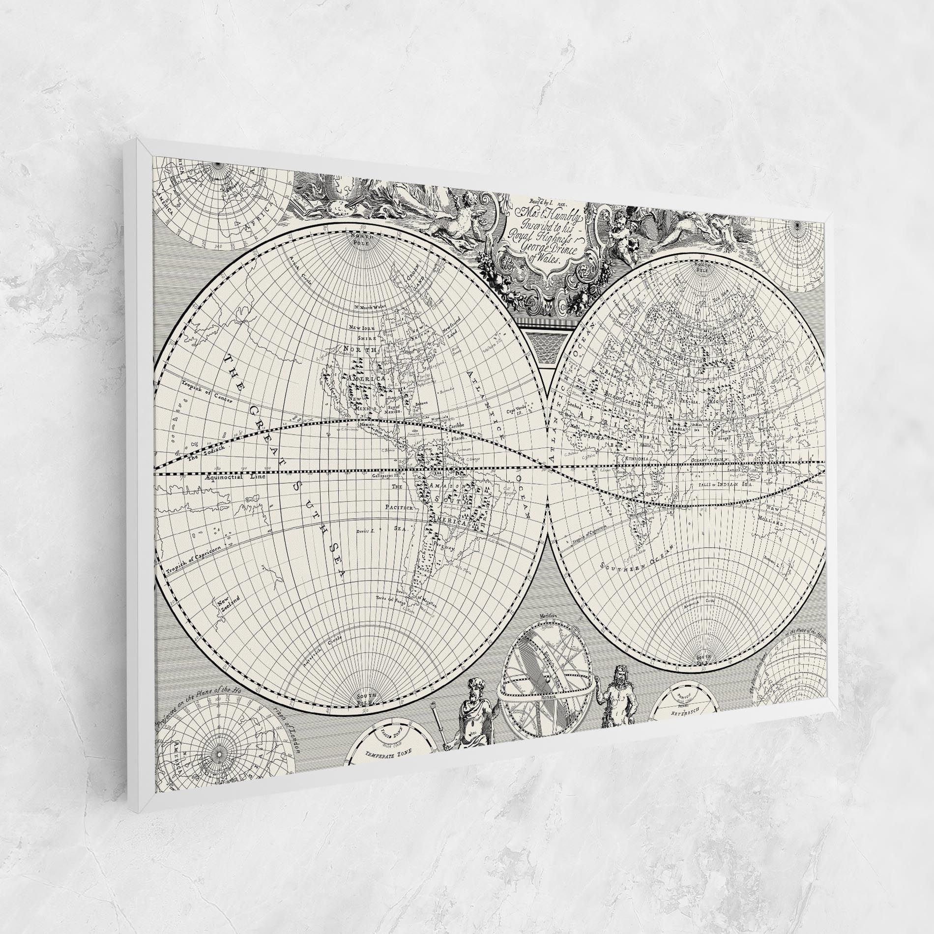 Black White Map mockup 1