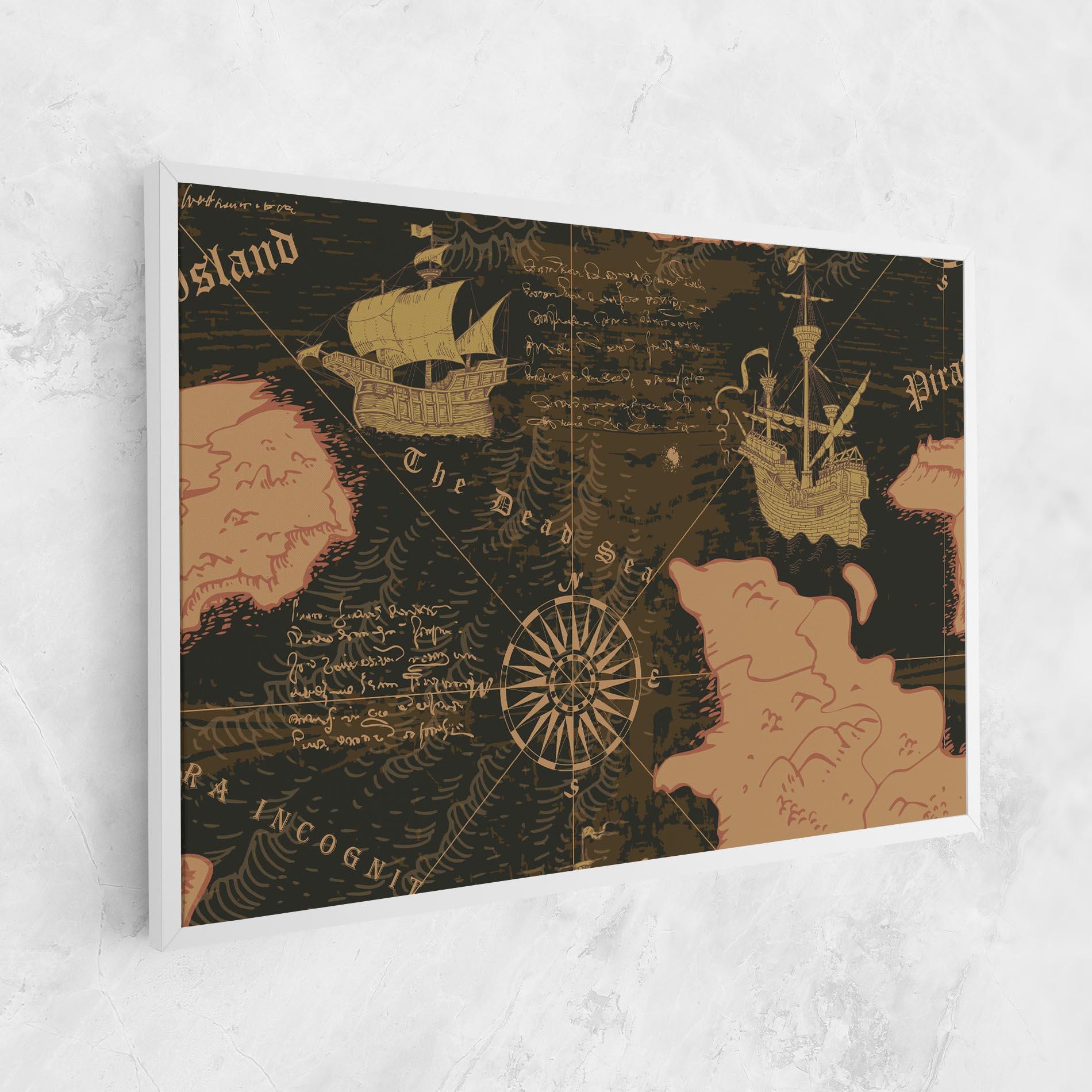 Tablou Canvas Cool Old Map mockup 1