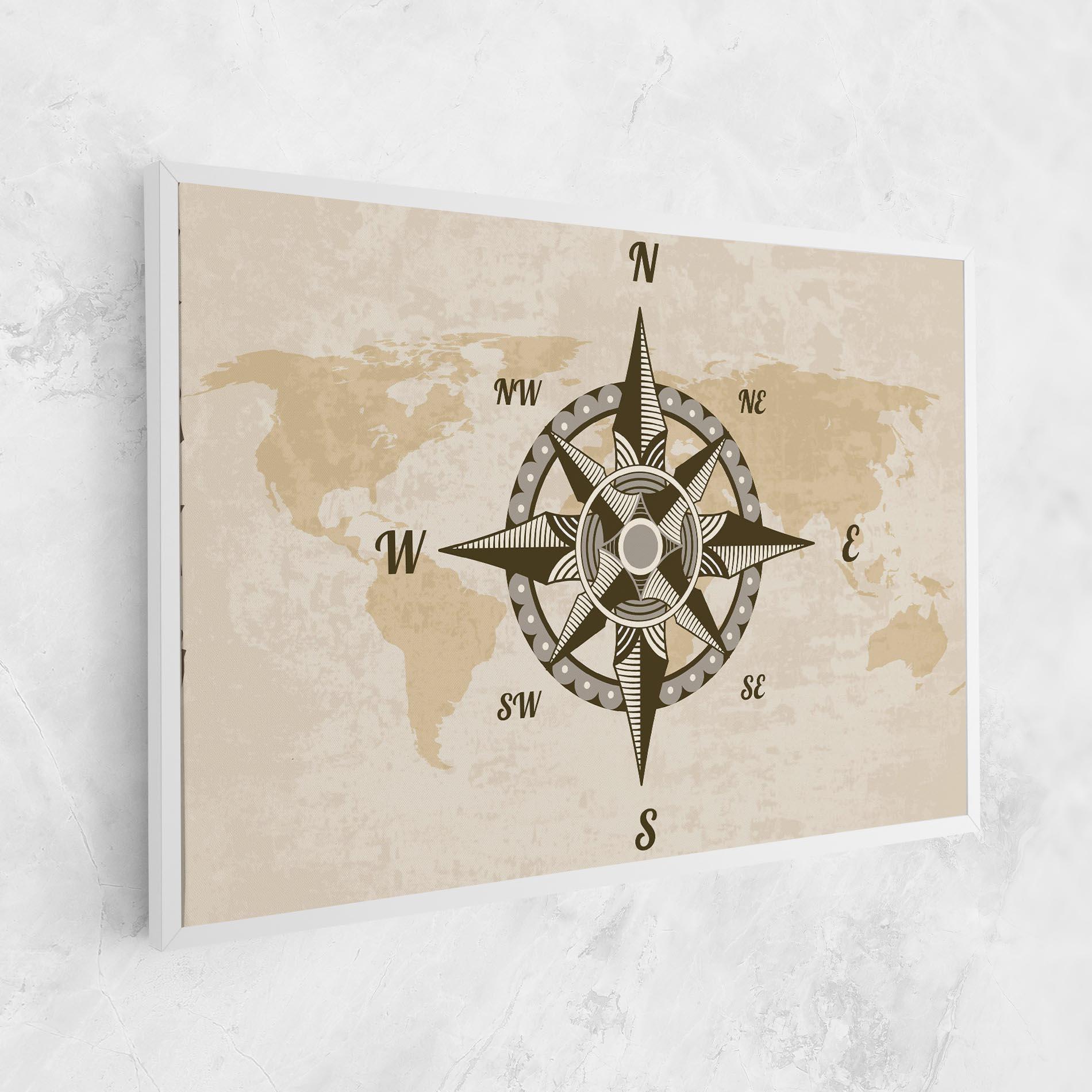 Tablou Canvas Nautical Compass mockup 1