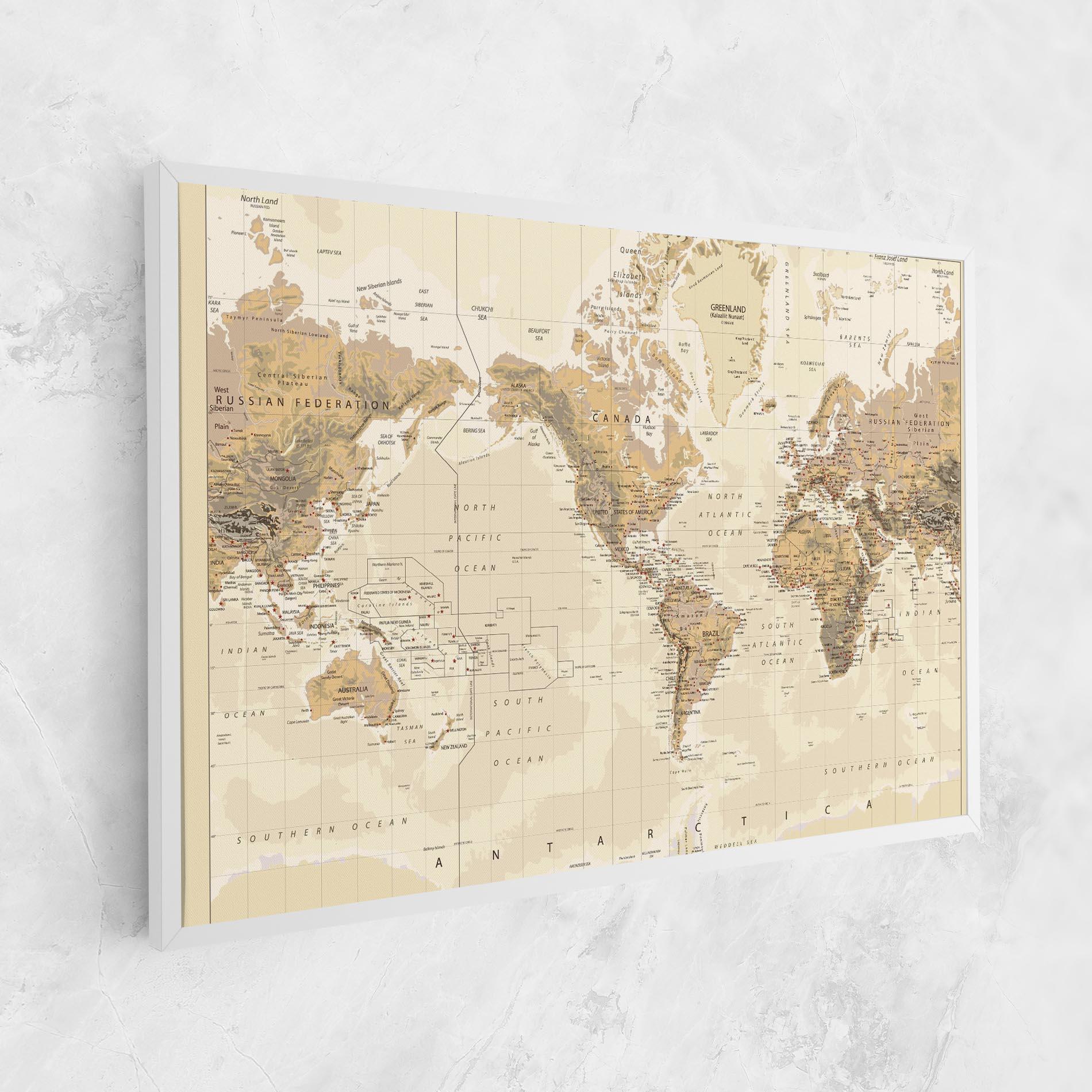 Tablou Canvas Old Canada Map mockup 1