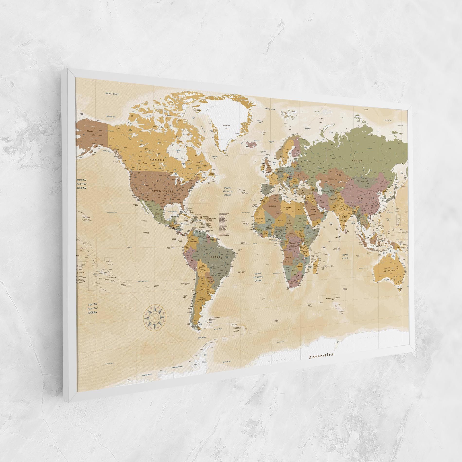 World Map Vintage mockup 1