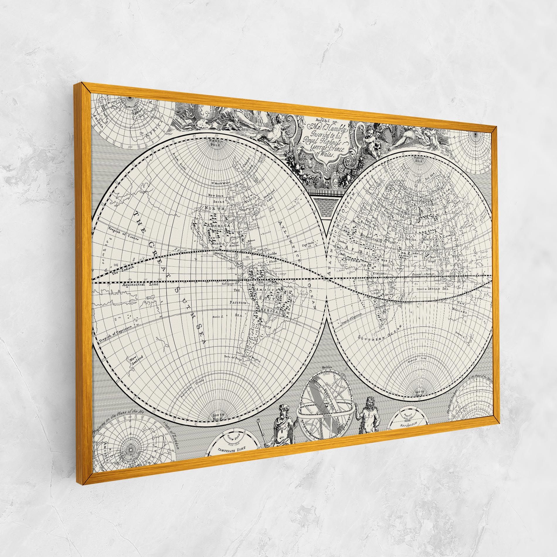 Black White Map mockup 1