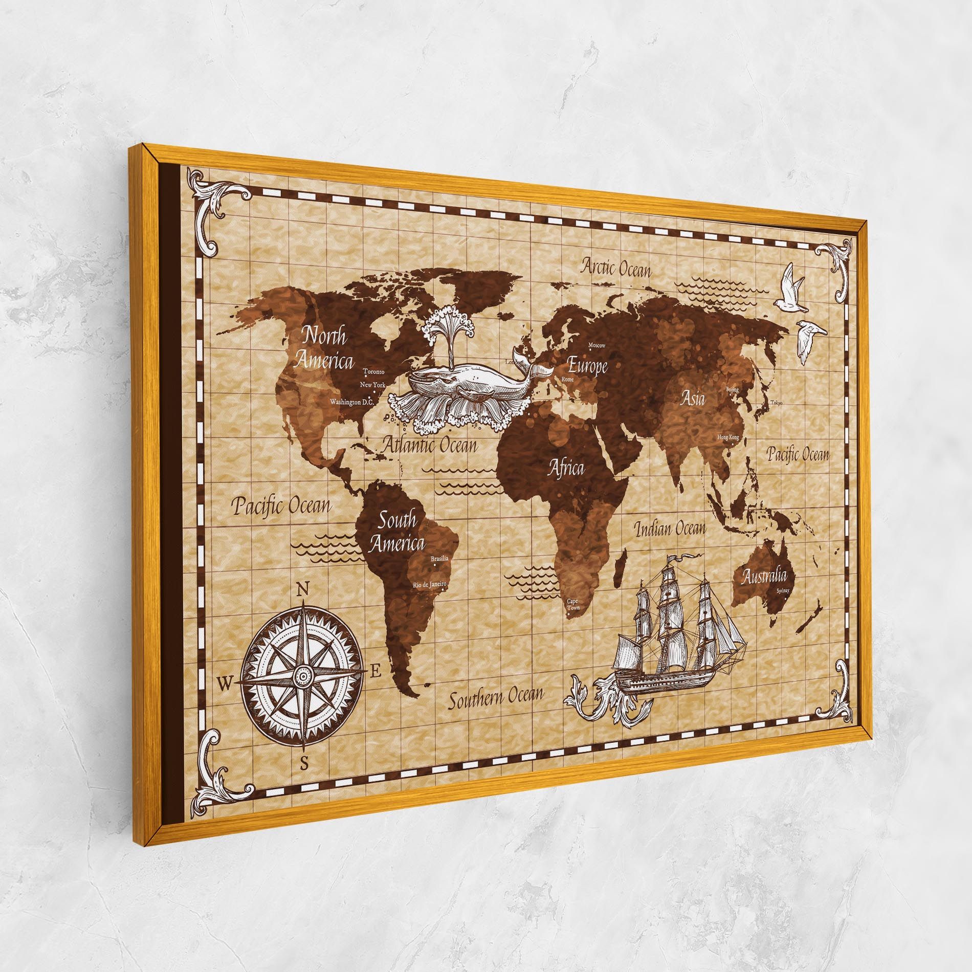 Brown Old Map mockup 1
