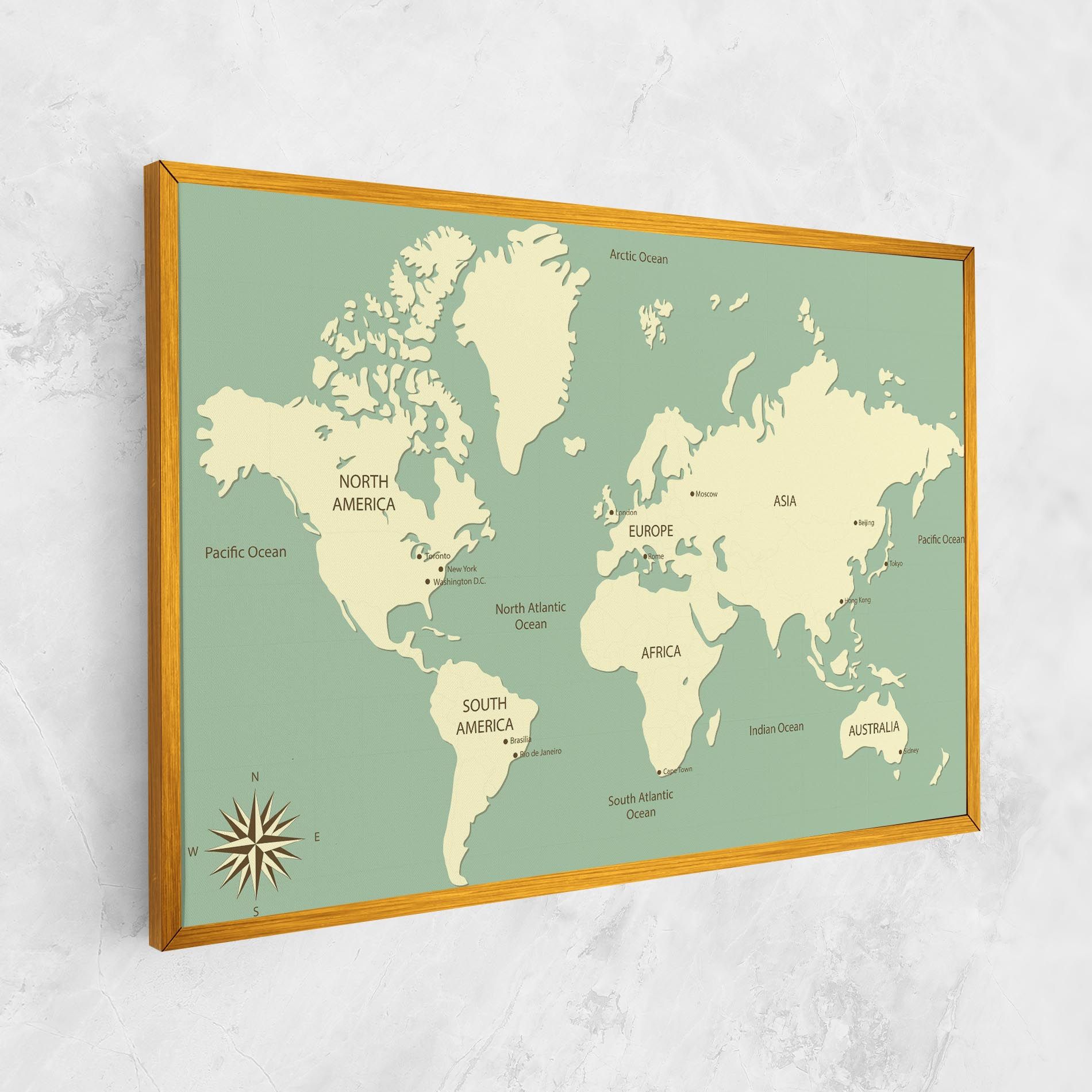 Green Cream Map mockup 1