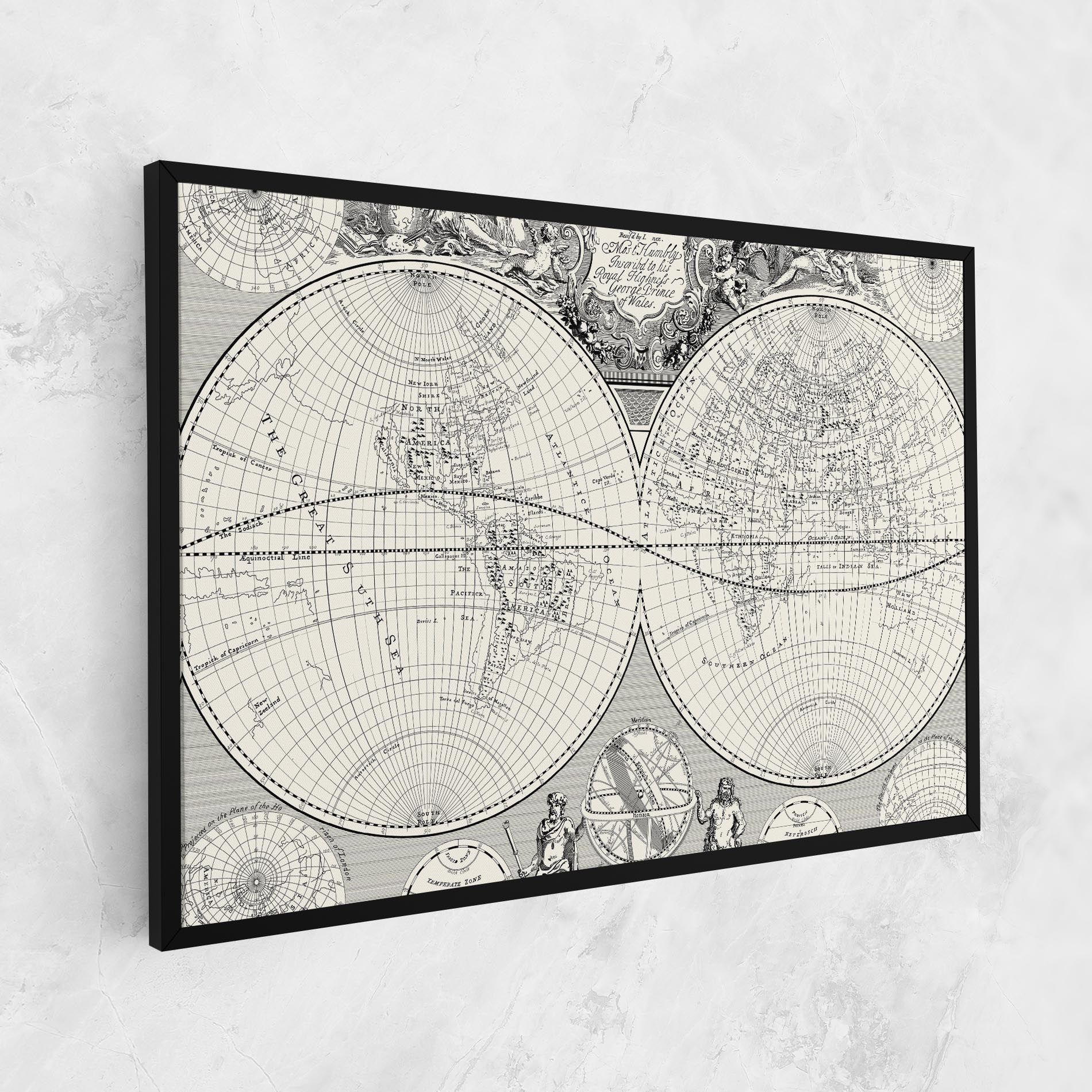 Black White Map mockup 1