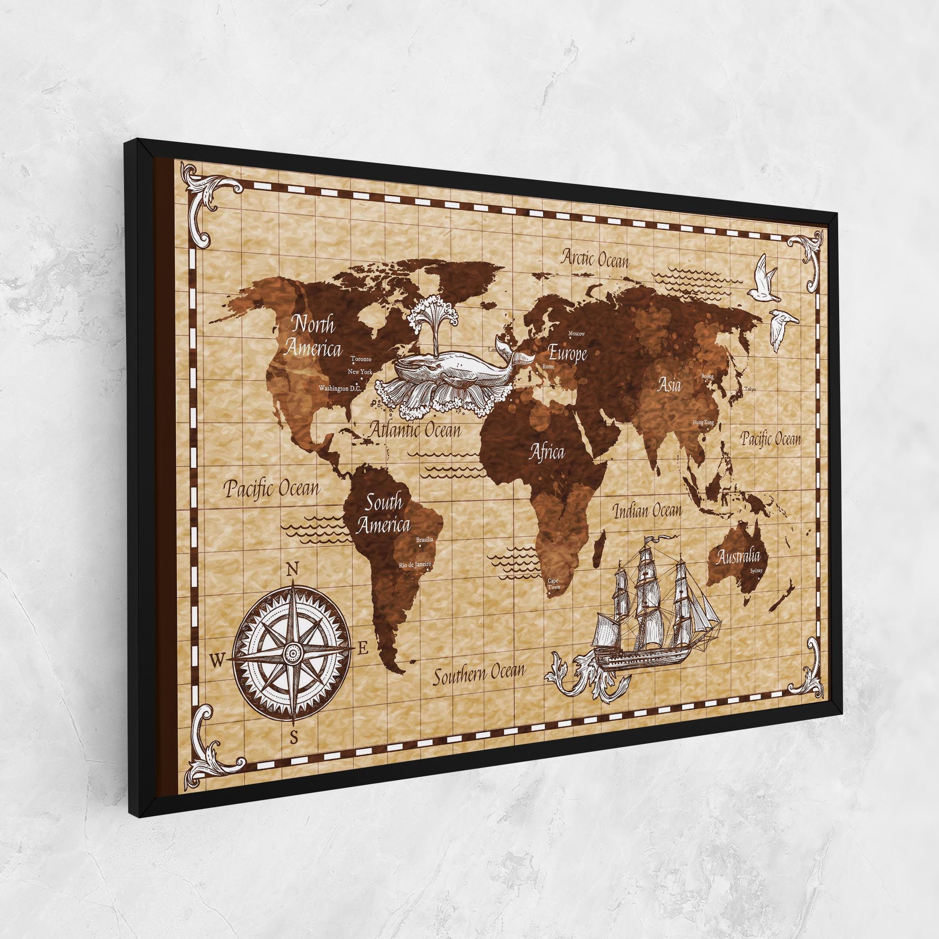 Brown Old Map mockup 1