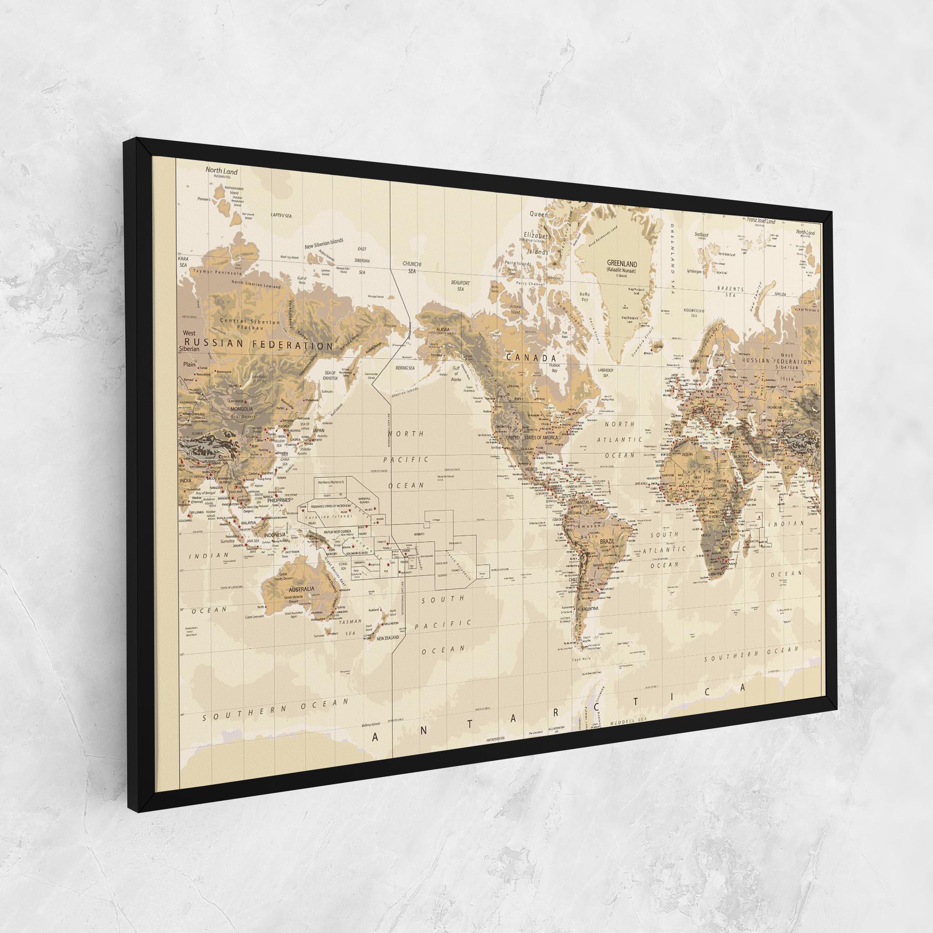 Tablou Canvas Old Canada Map mockup 1