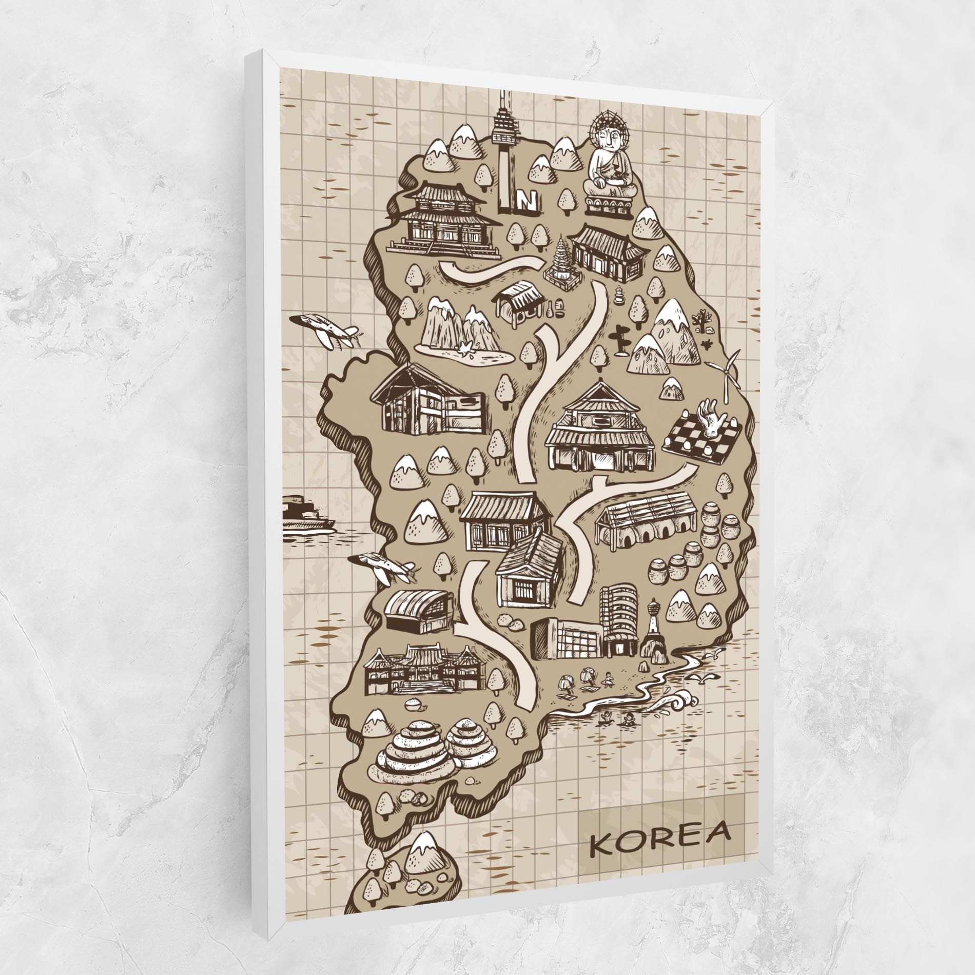 Old Korea Map mockup 1