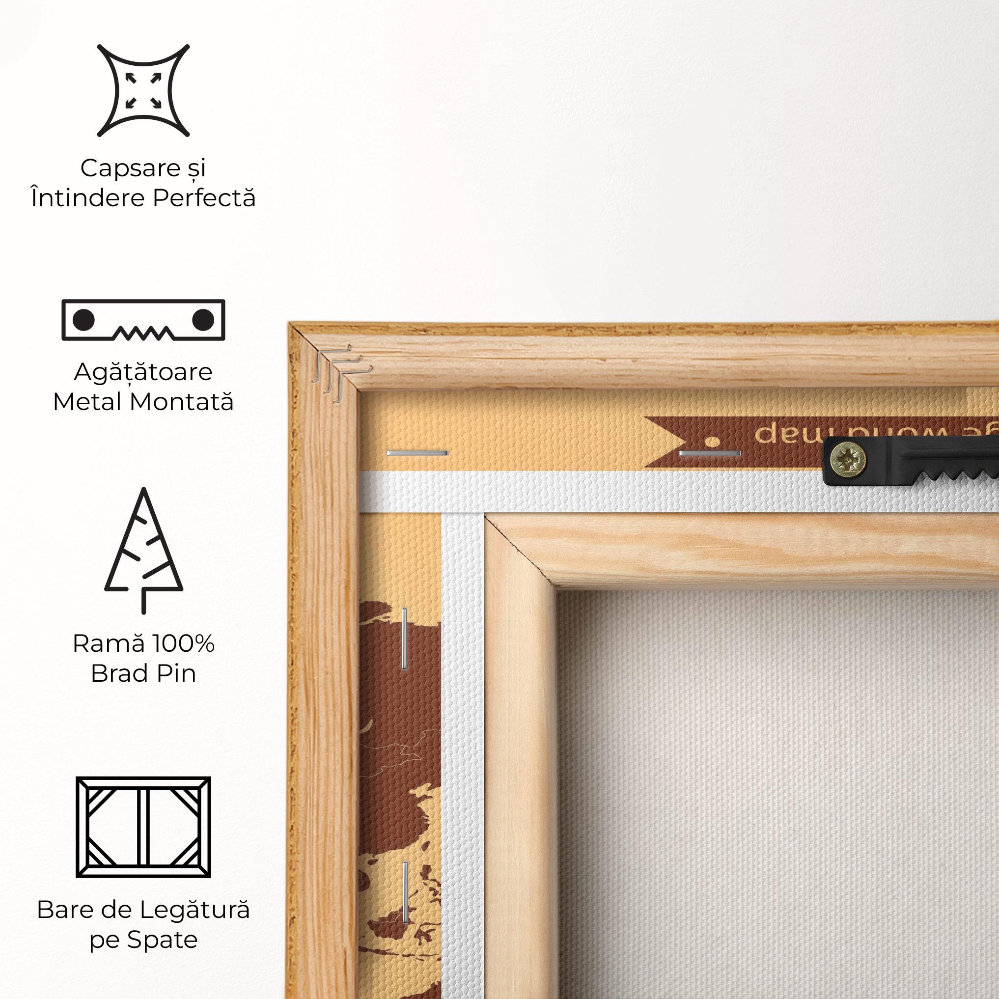 Tablou Canvas Vintage World Map mockup 5