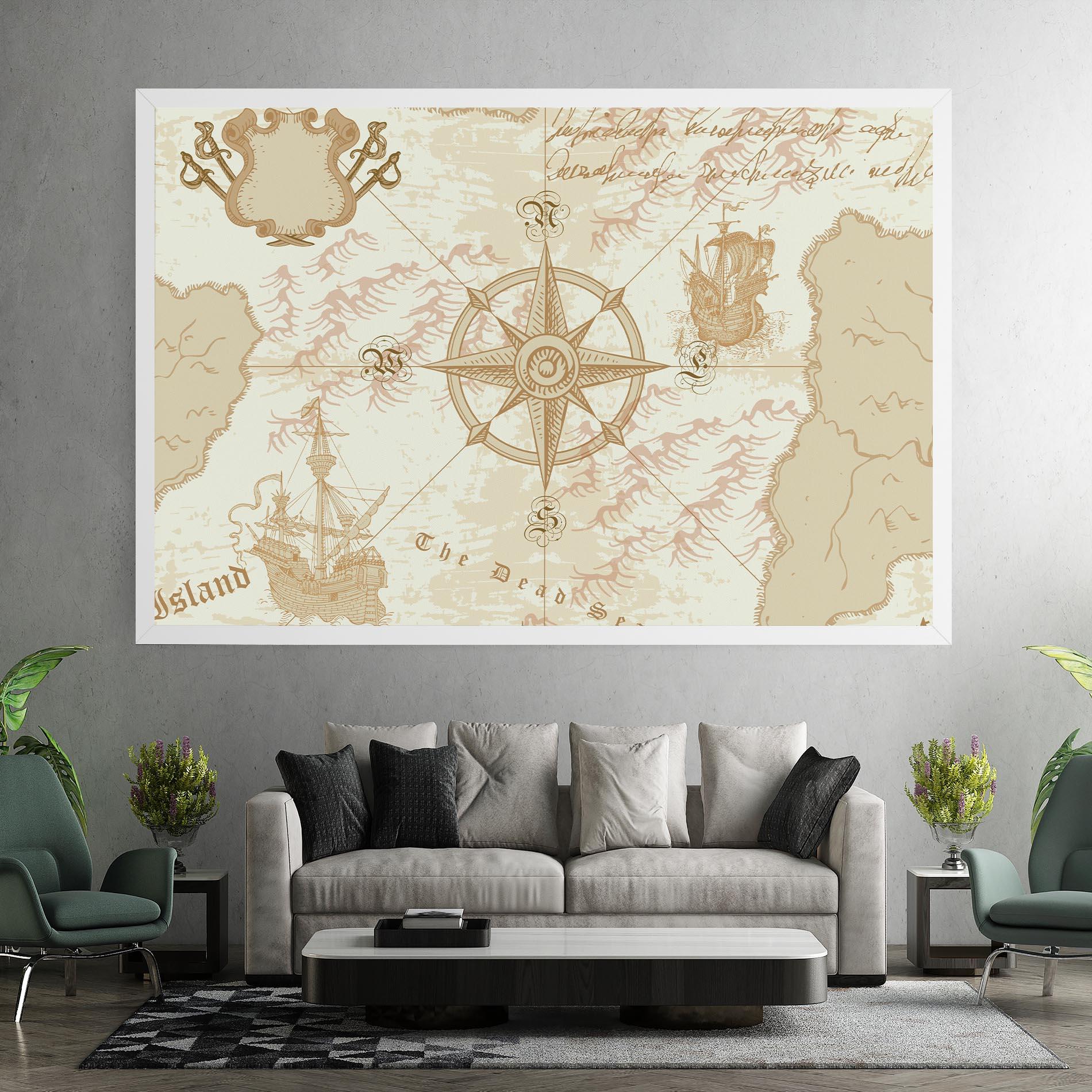Tablou Canvas Cream Compass mockup 7