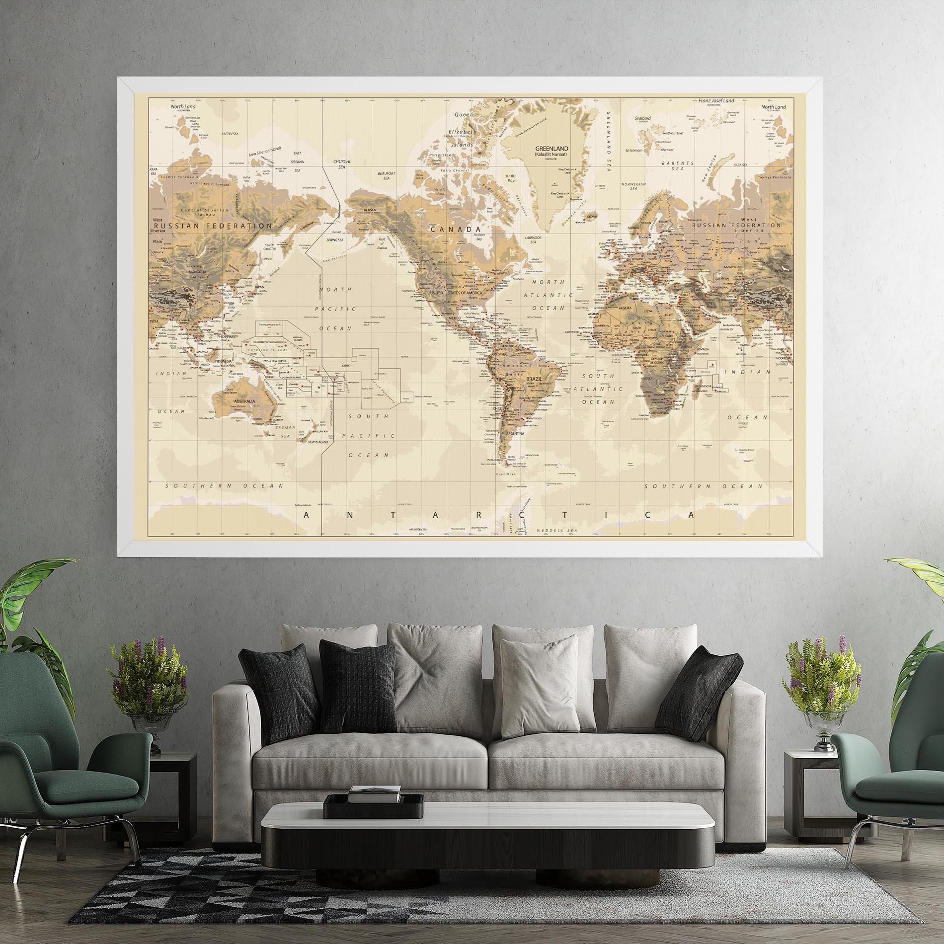 Tablou Canvas Old Canada Map mockup 7