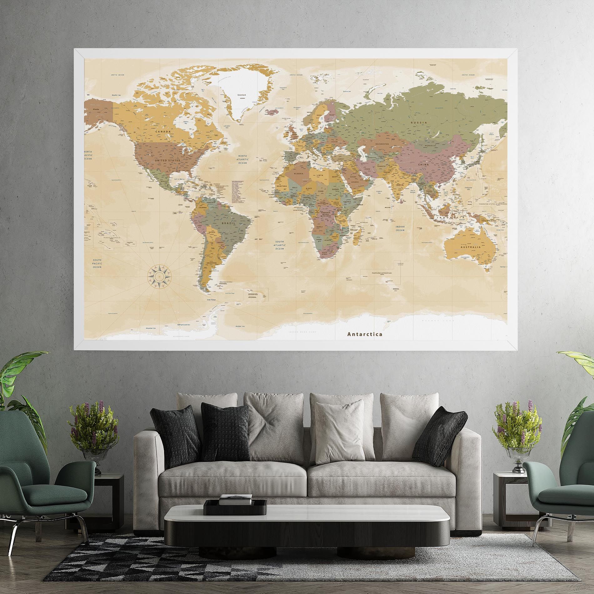 World Map Vintage mockup 7