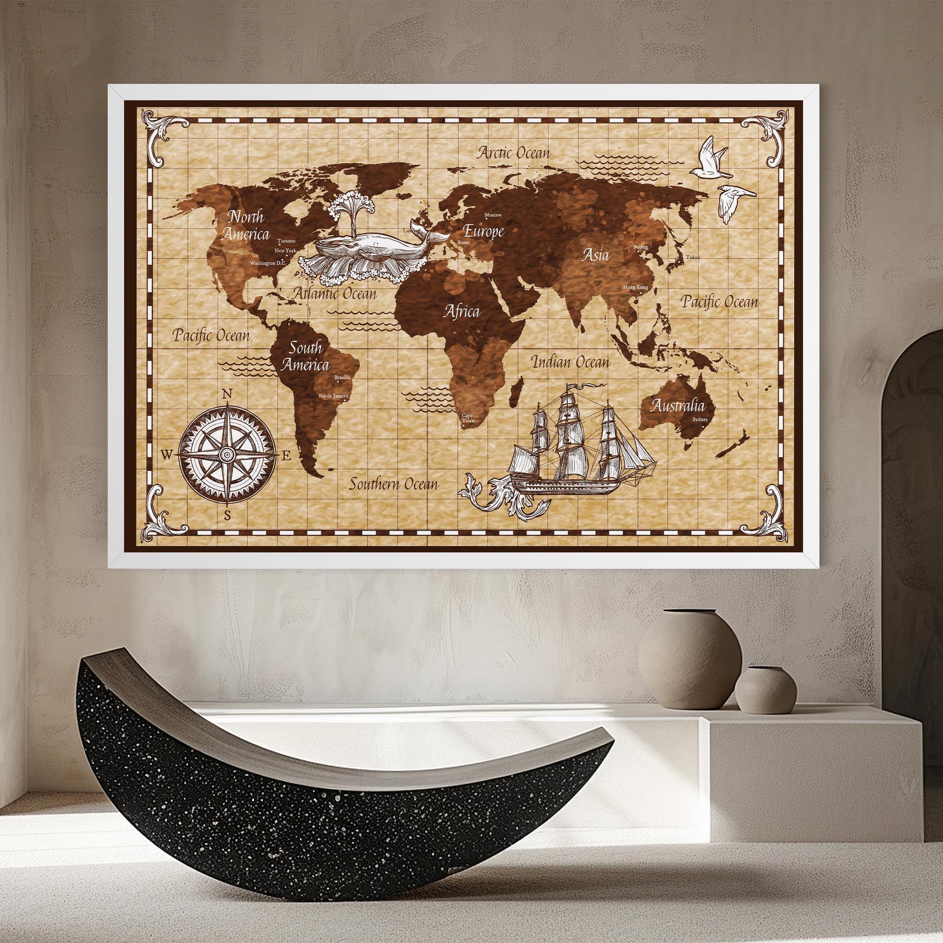 Brown Old Map mockup 8