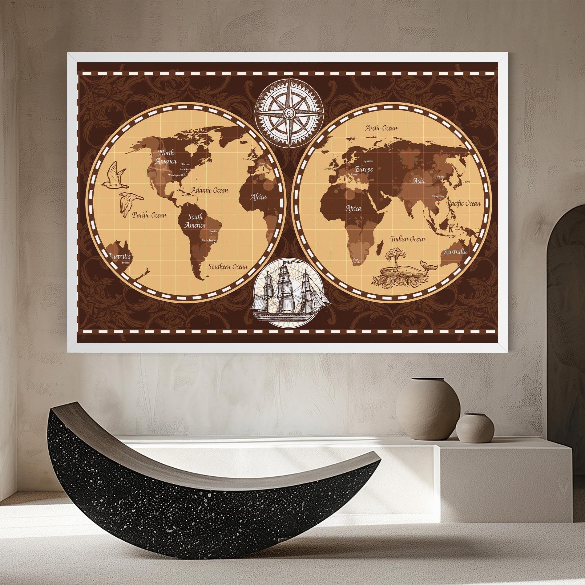 Old Brown Map mockup 8