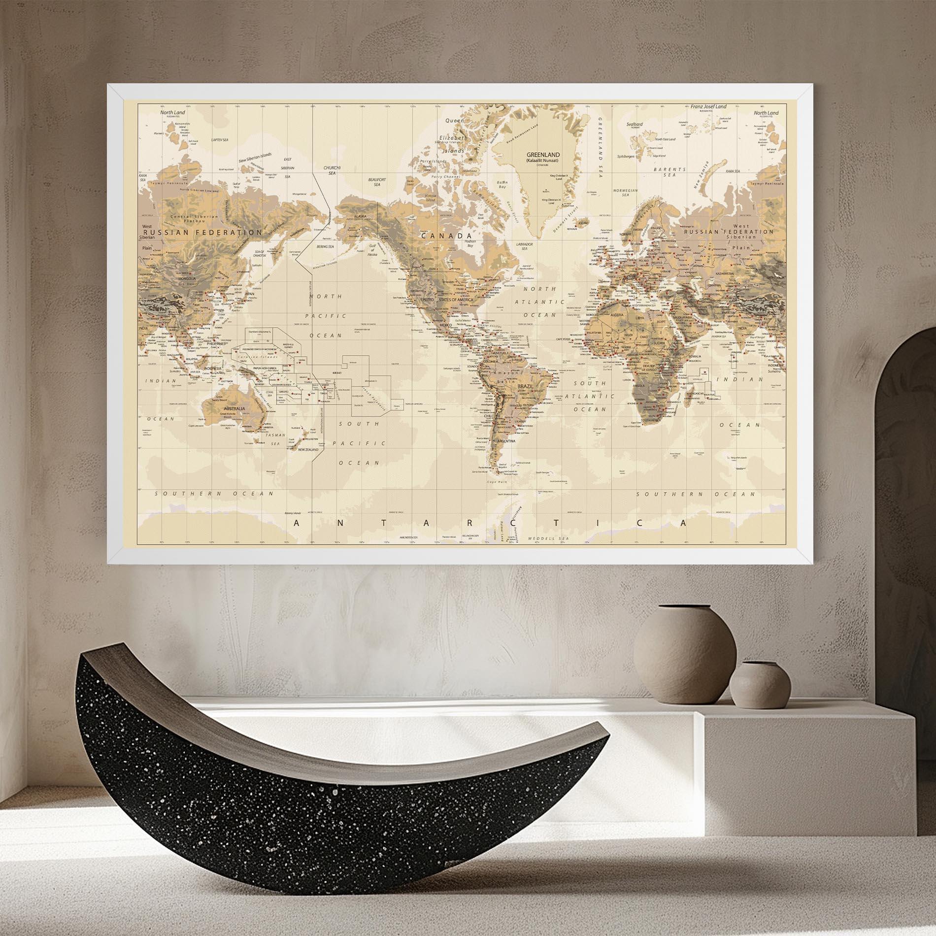 Tablou Canvas Old Canada Map mockup 8