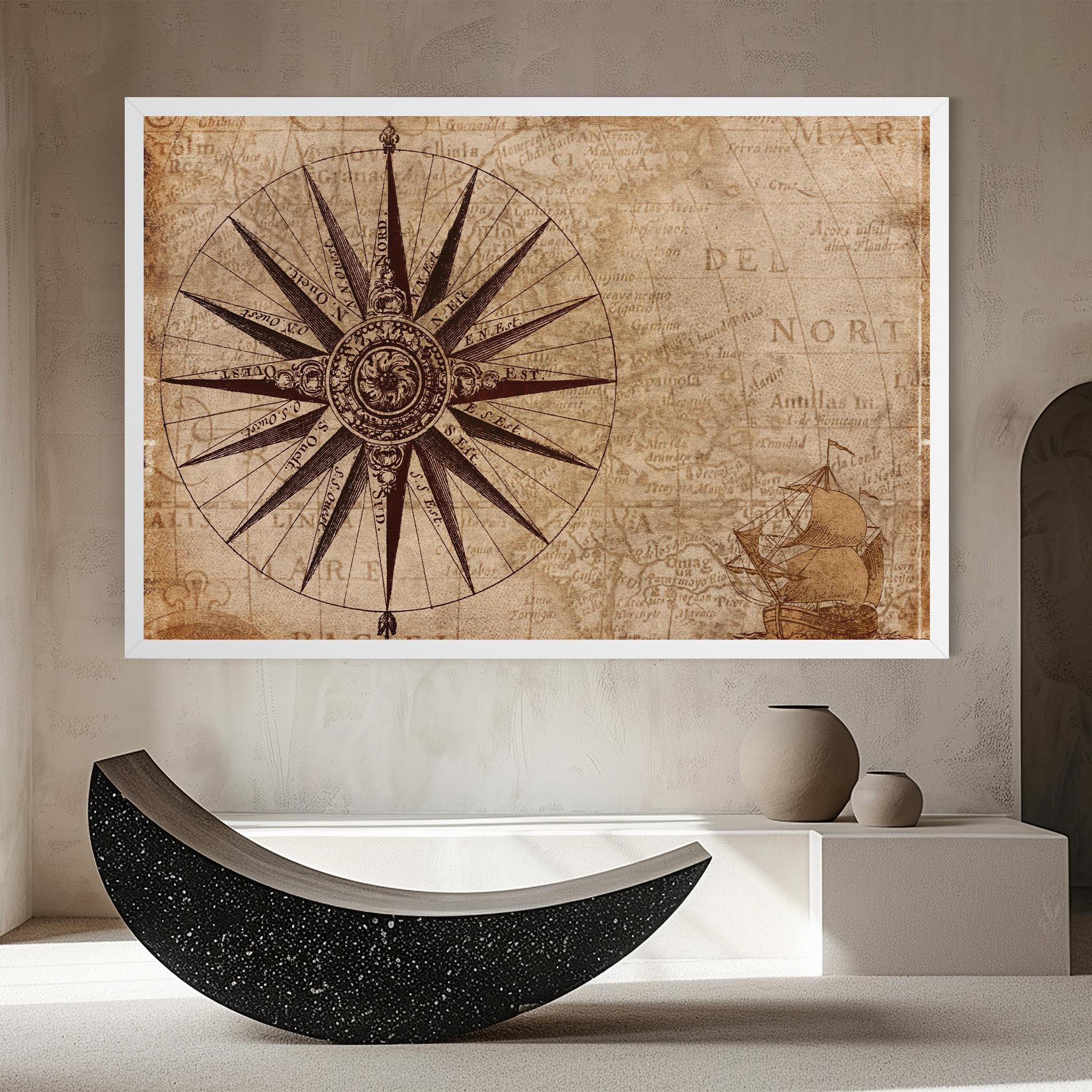 Tablou Canvas Vintage Map mockup 8