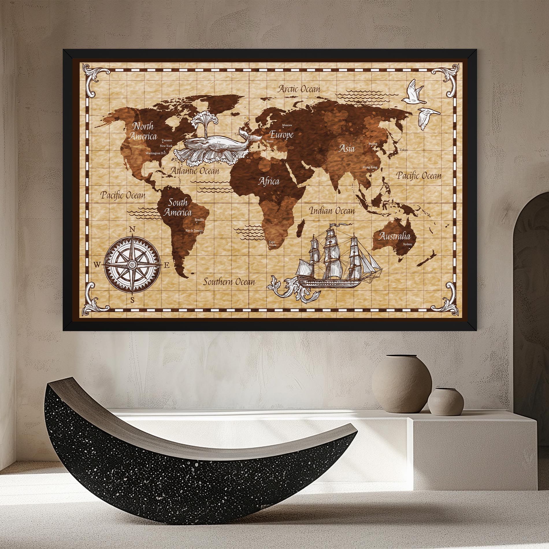 Brown Old Map mockup 8