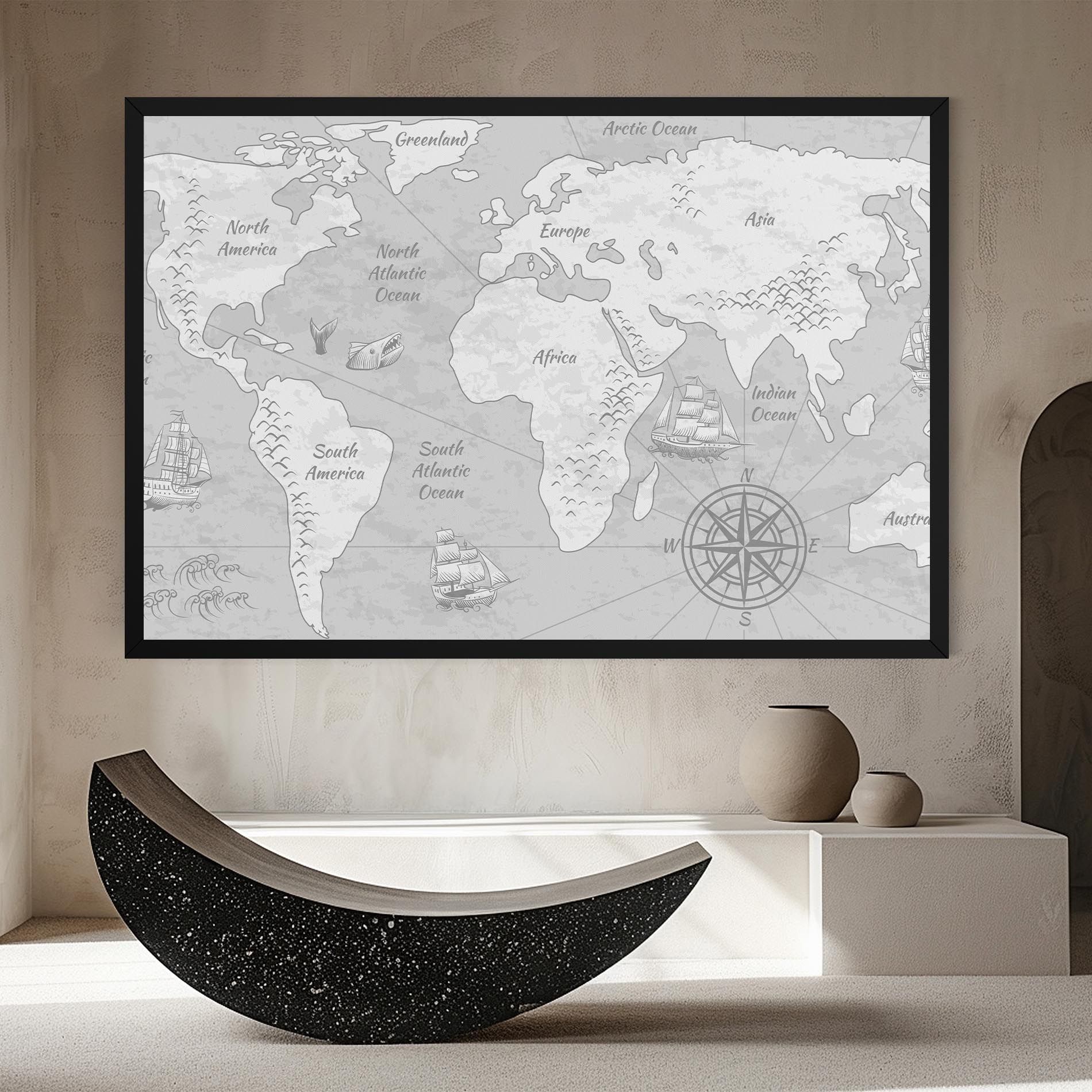 Grey Old Map mockup 8