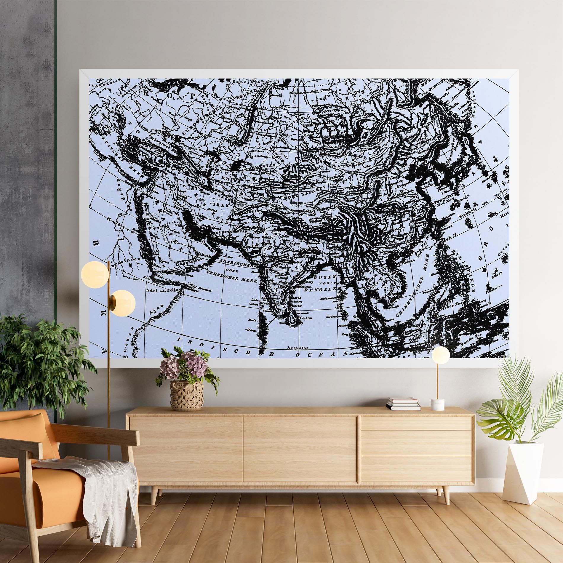 Blue Old Map mockup 9