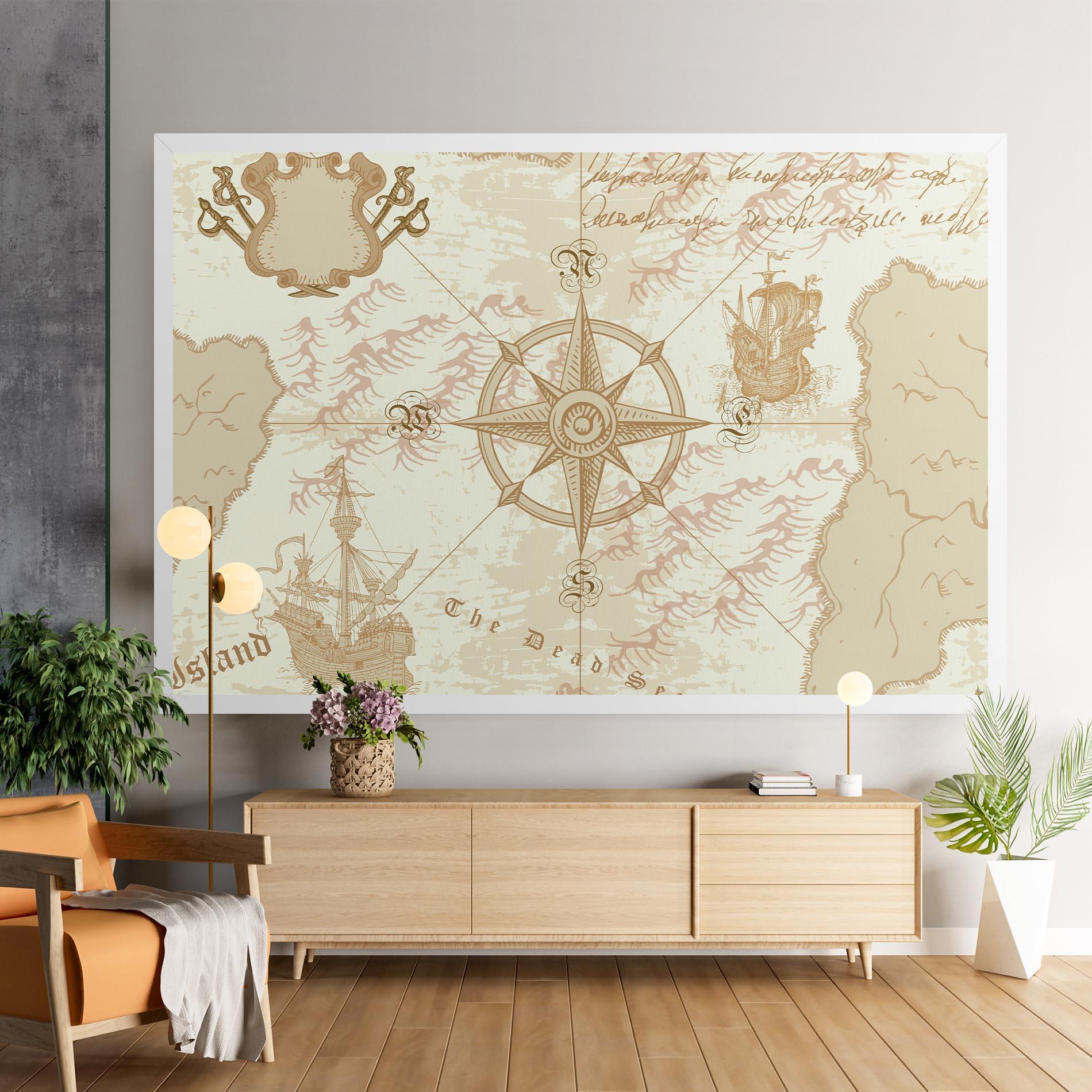 Tablou Canvas Cream Compass mockup 9