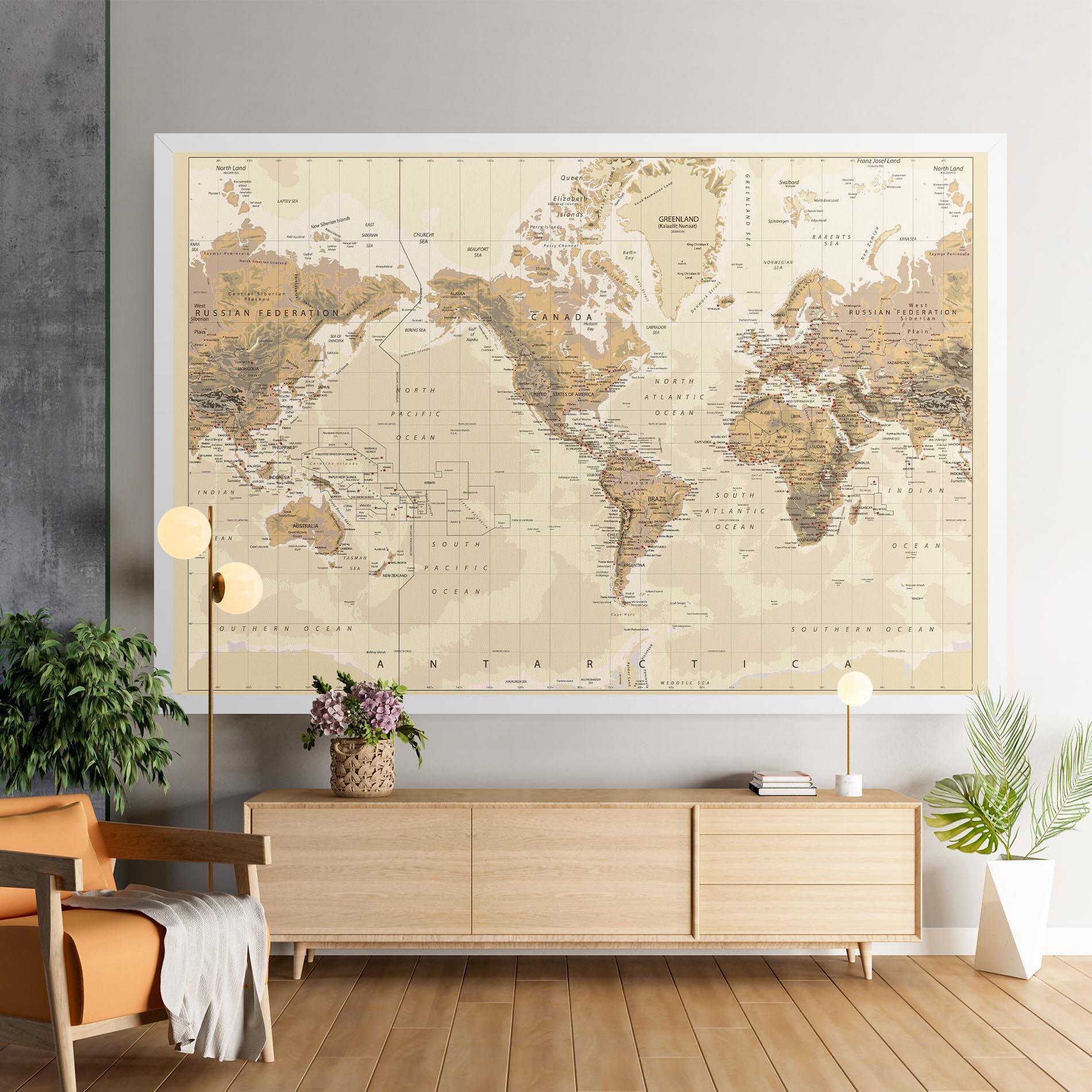 Tablou Canvas Old Canada Map mockup 9