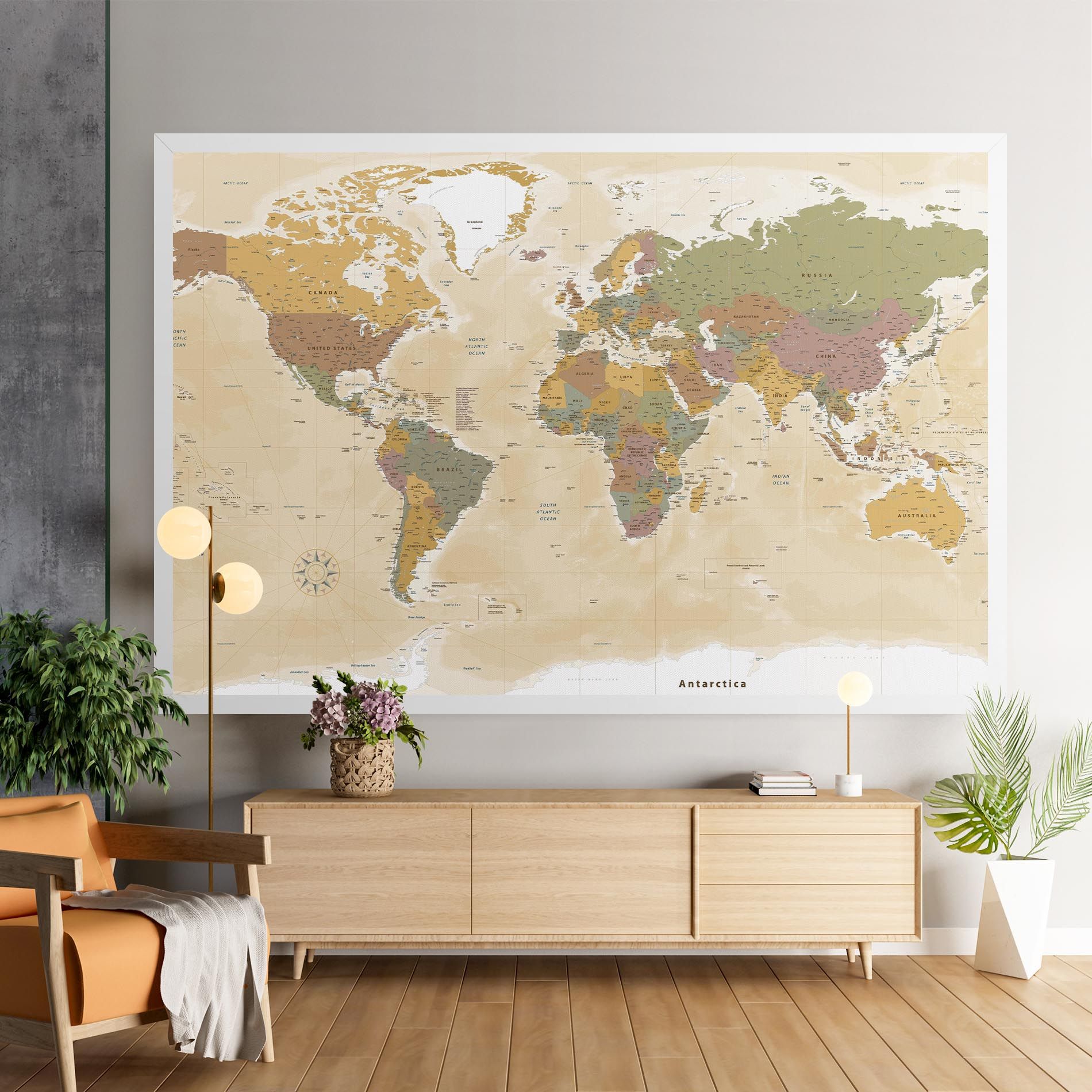 World Map Vintage mockup 9