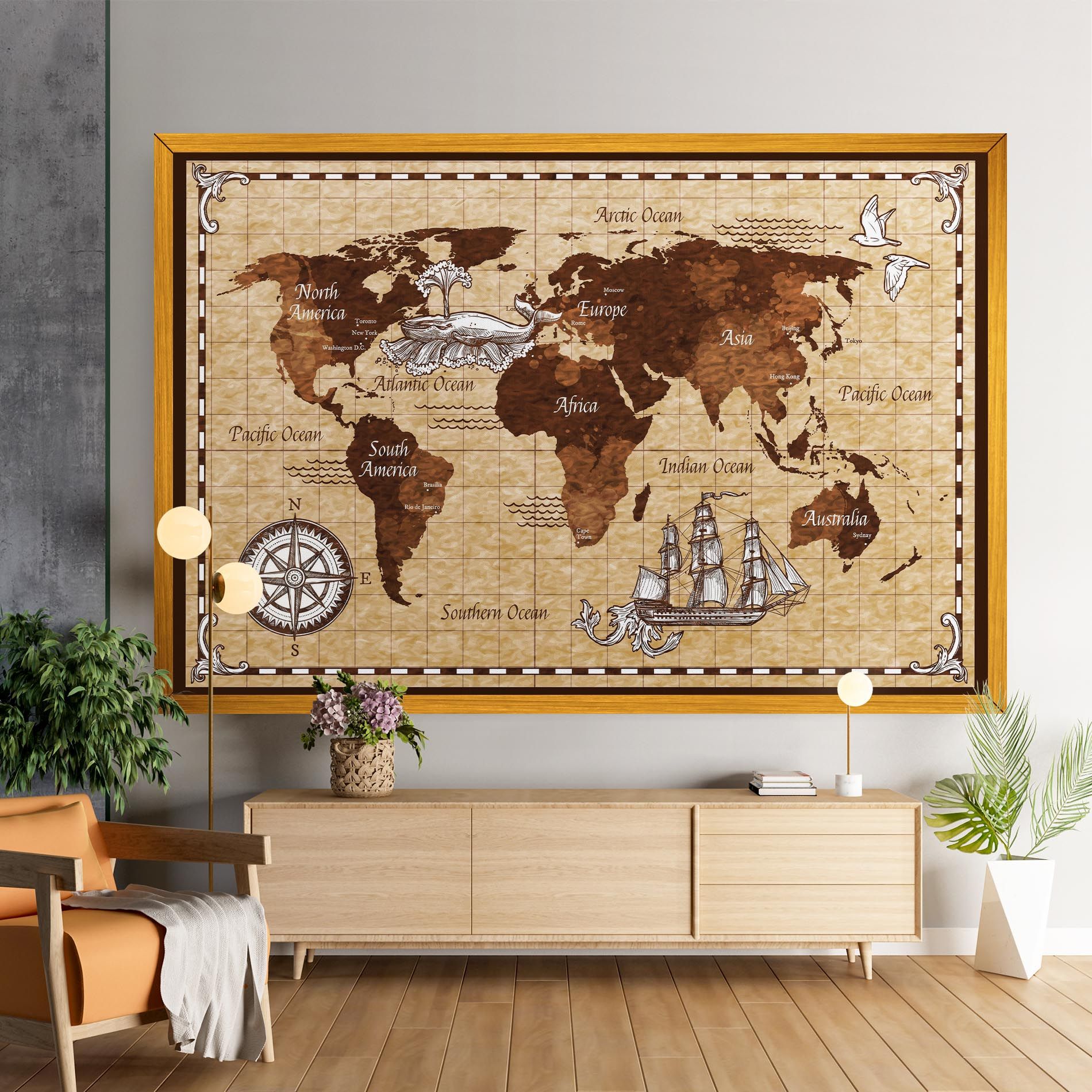 Brown Old Map mockup 9