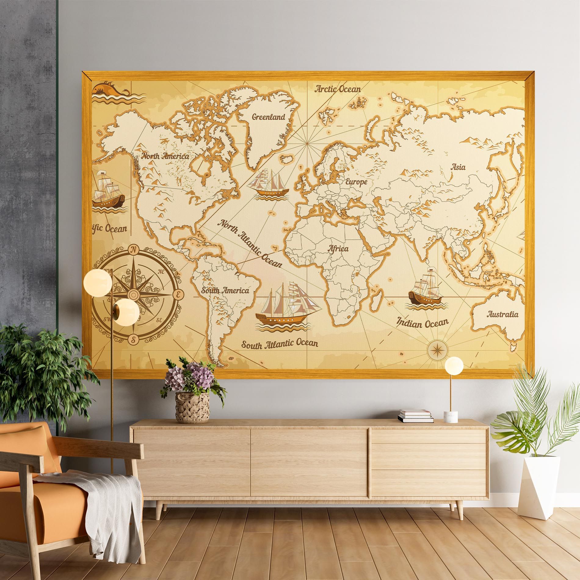 Gold Old Map mockup 9