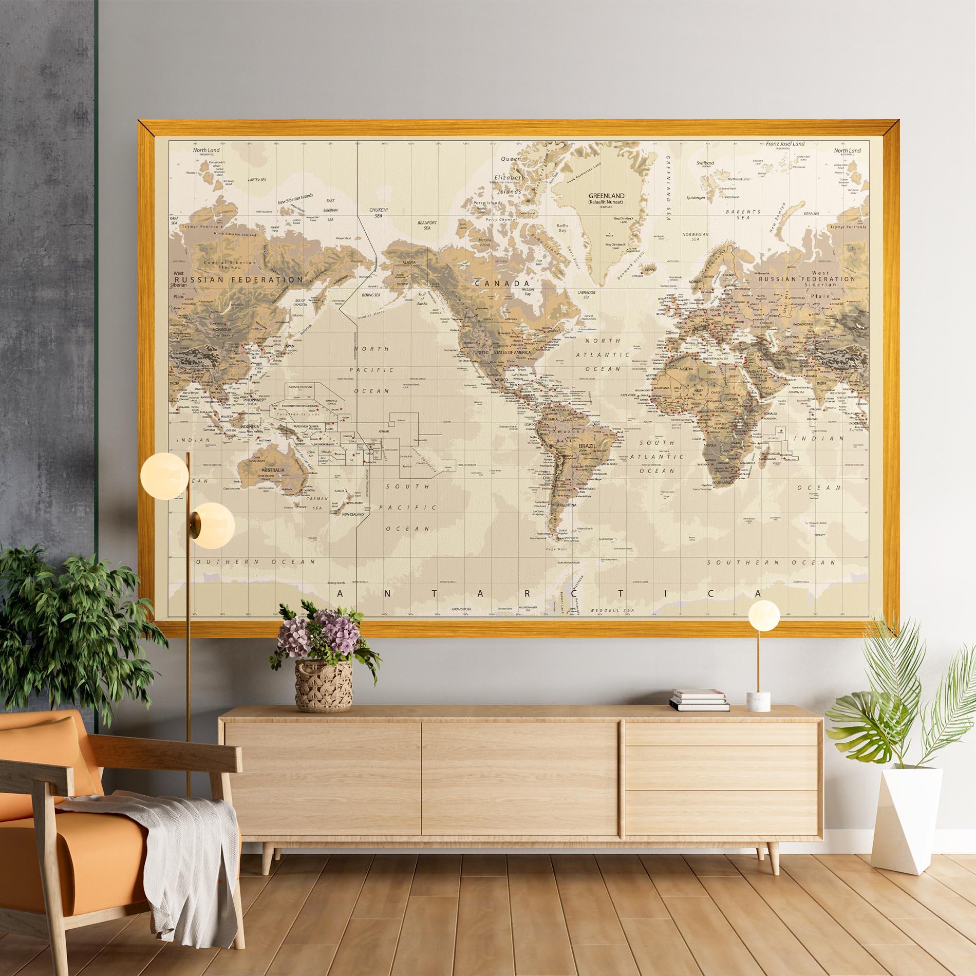 Tablou Canvas Old Canada Map mockup 9
