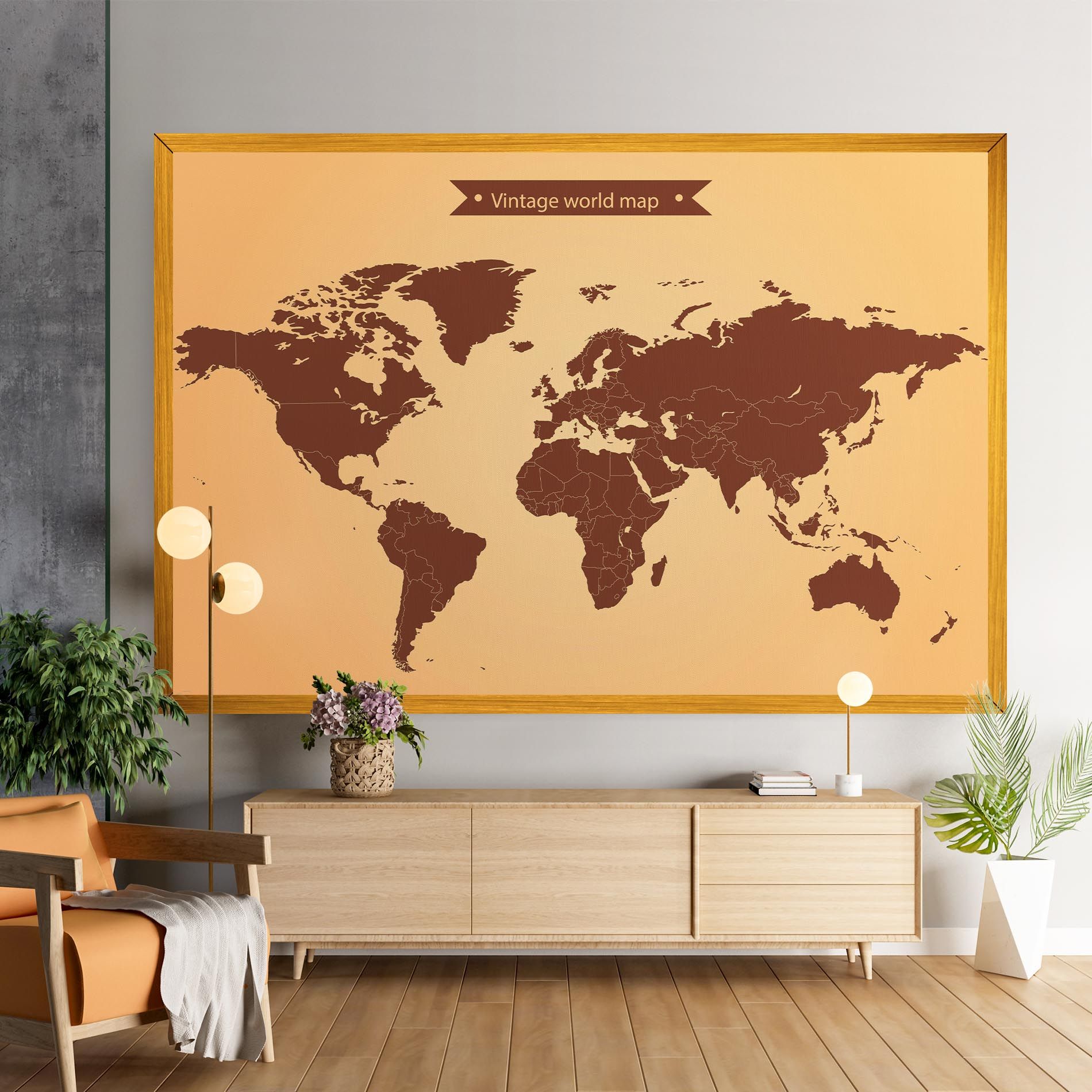 Vintage World Map mockup 9