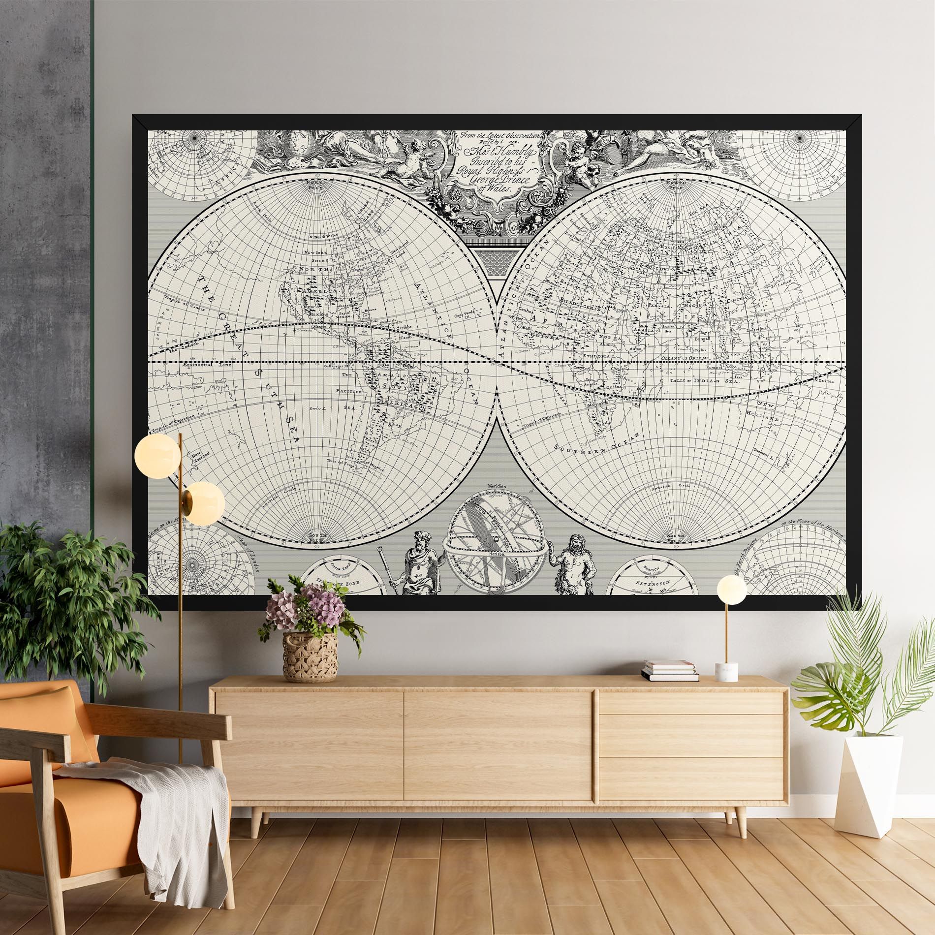 Black White Map mockup 9