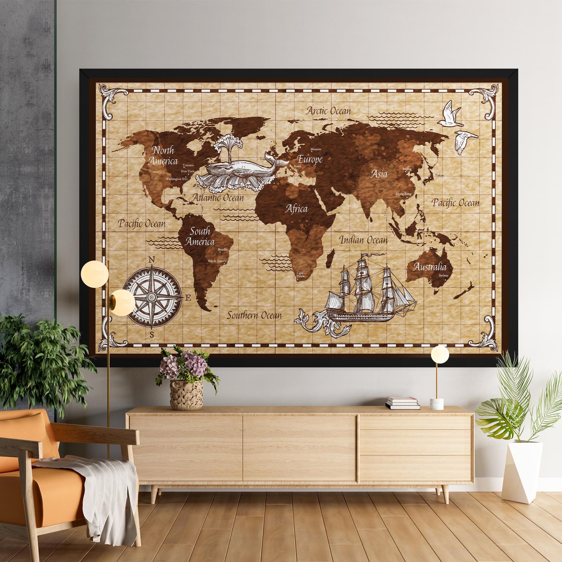 Brown Old Map mockup 9