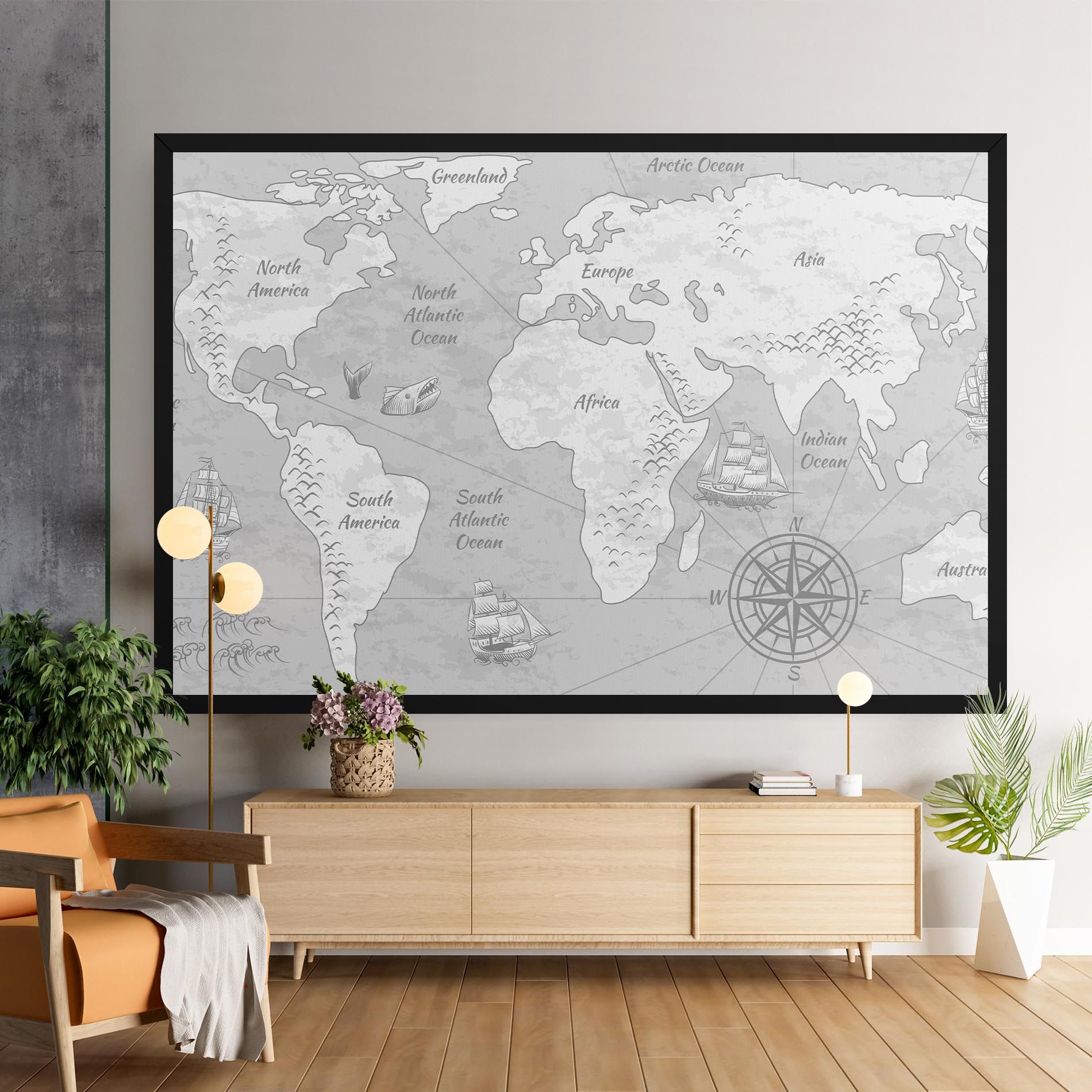 Grey Old Map mockup 9