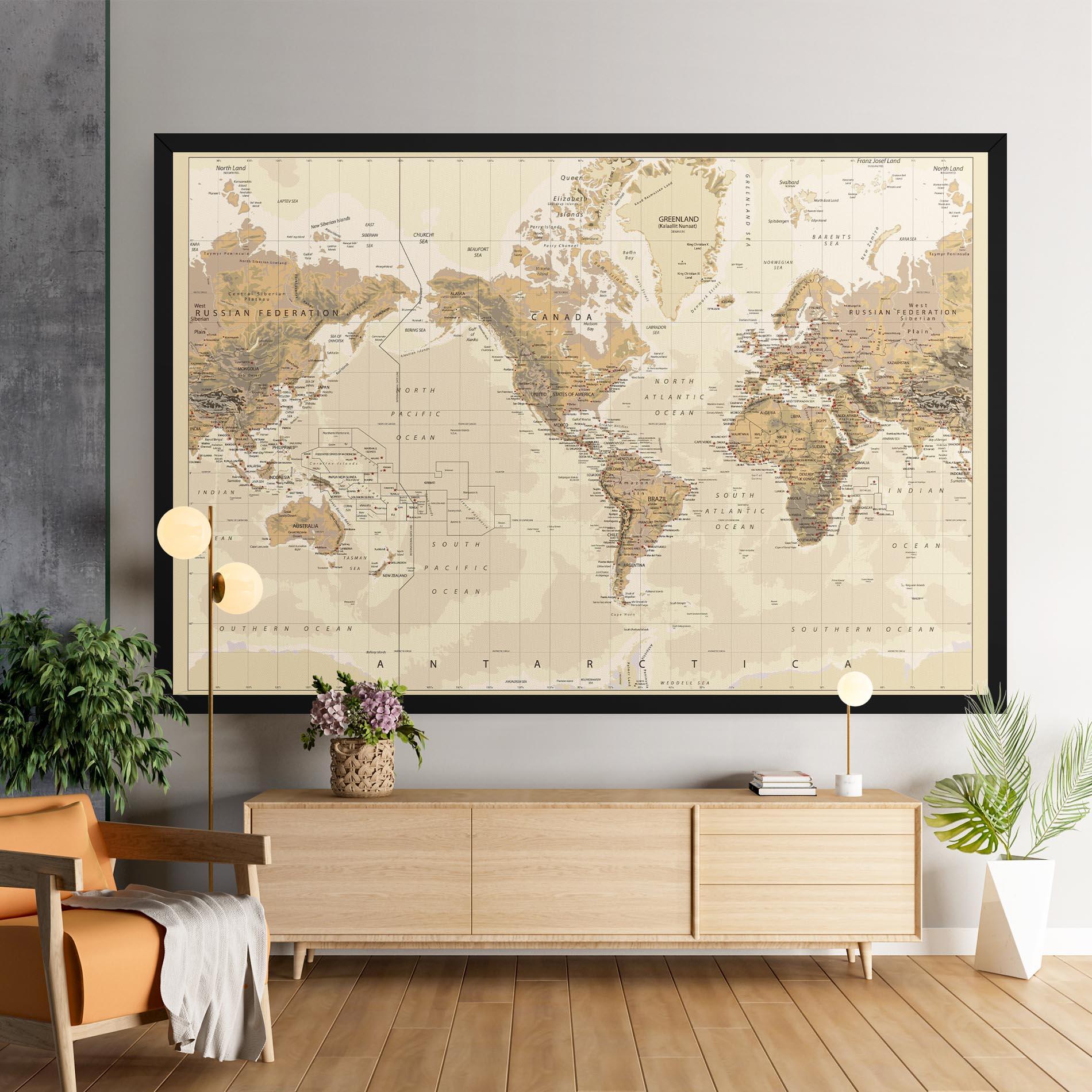 Tablou Canvas Old Canada Map mockup 9