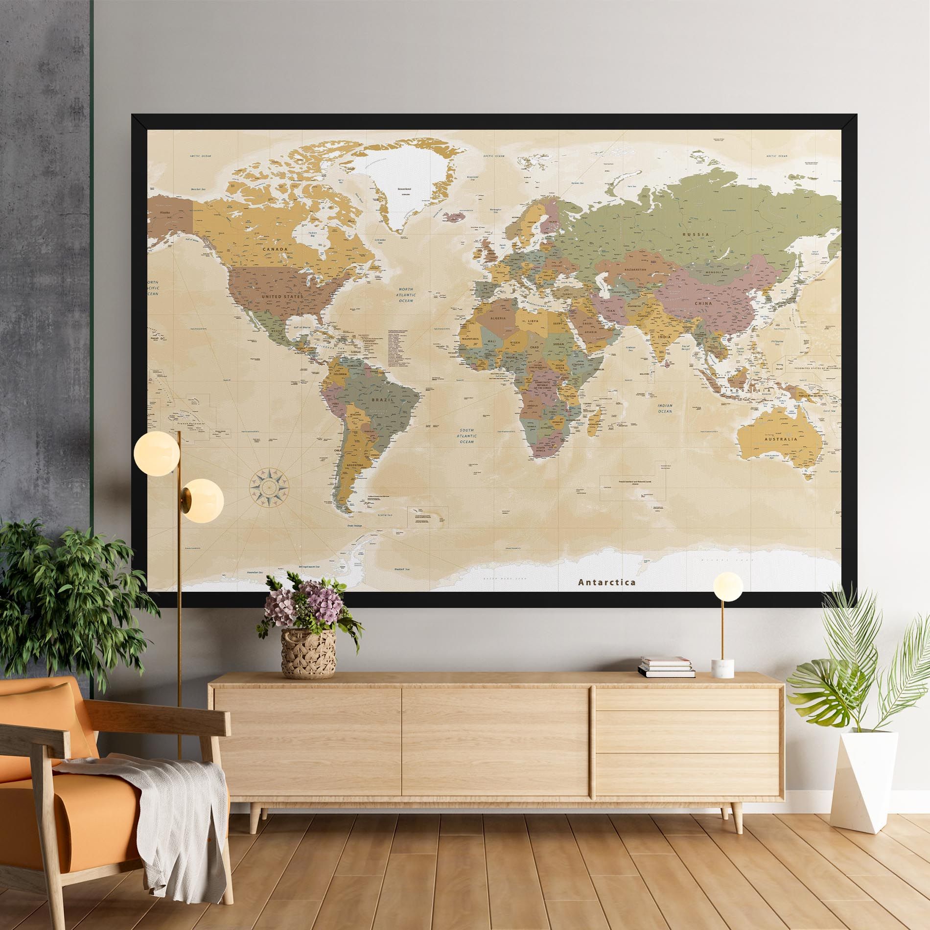 World Map Vintage mockup 9