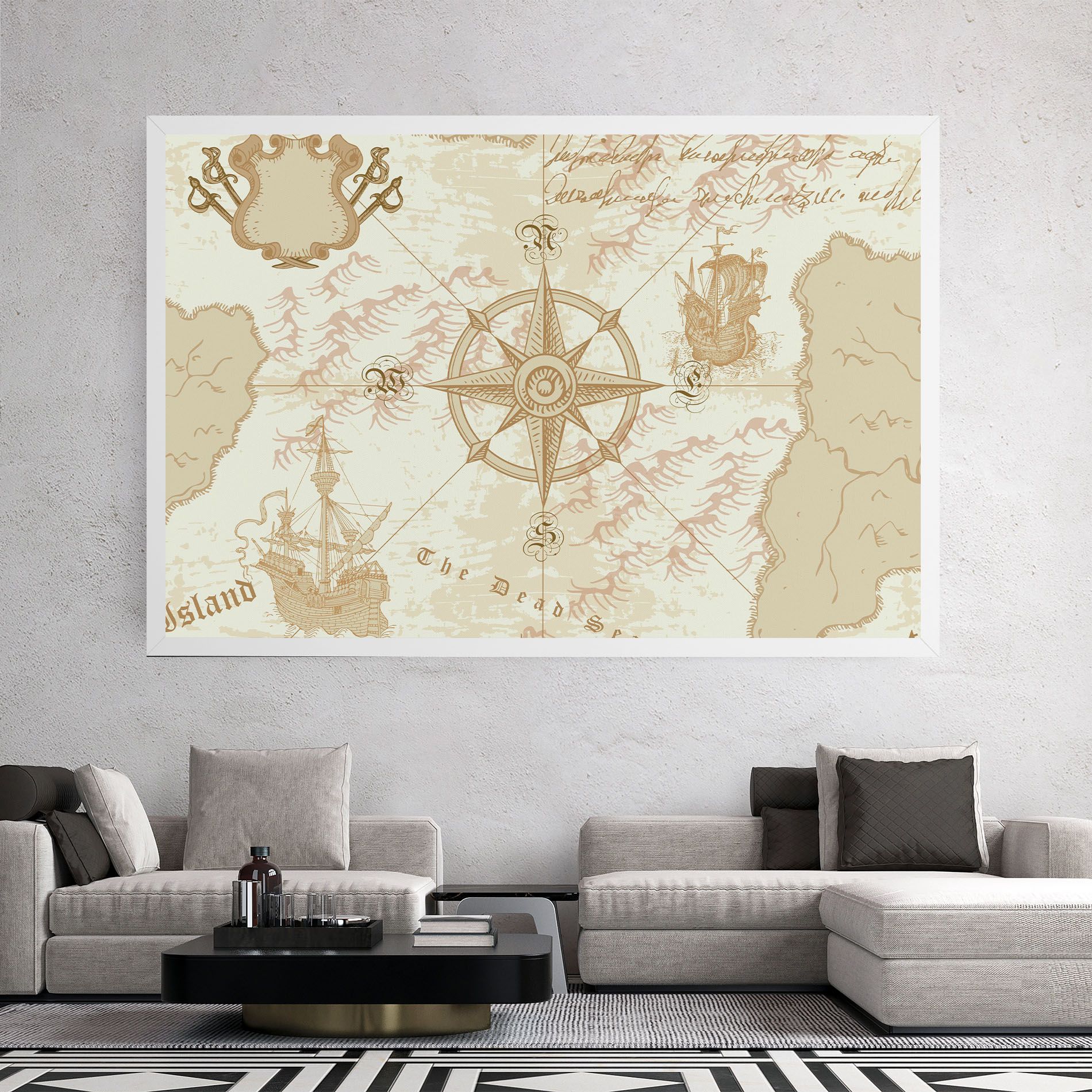 Cream Compass mockup 2