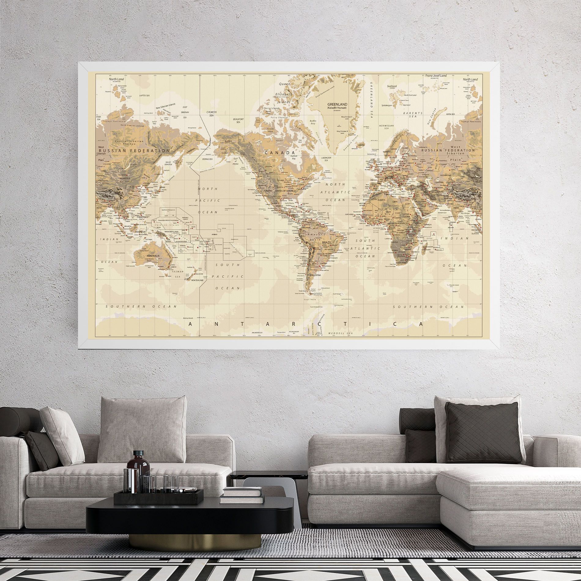 Old Canada Map mockup 2