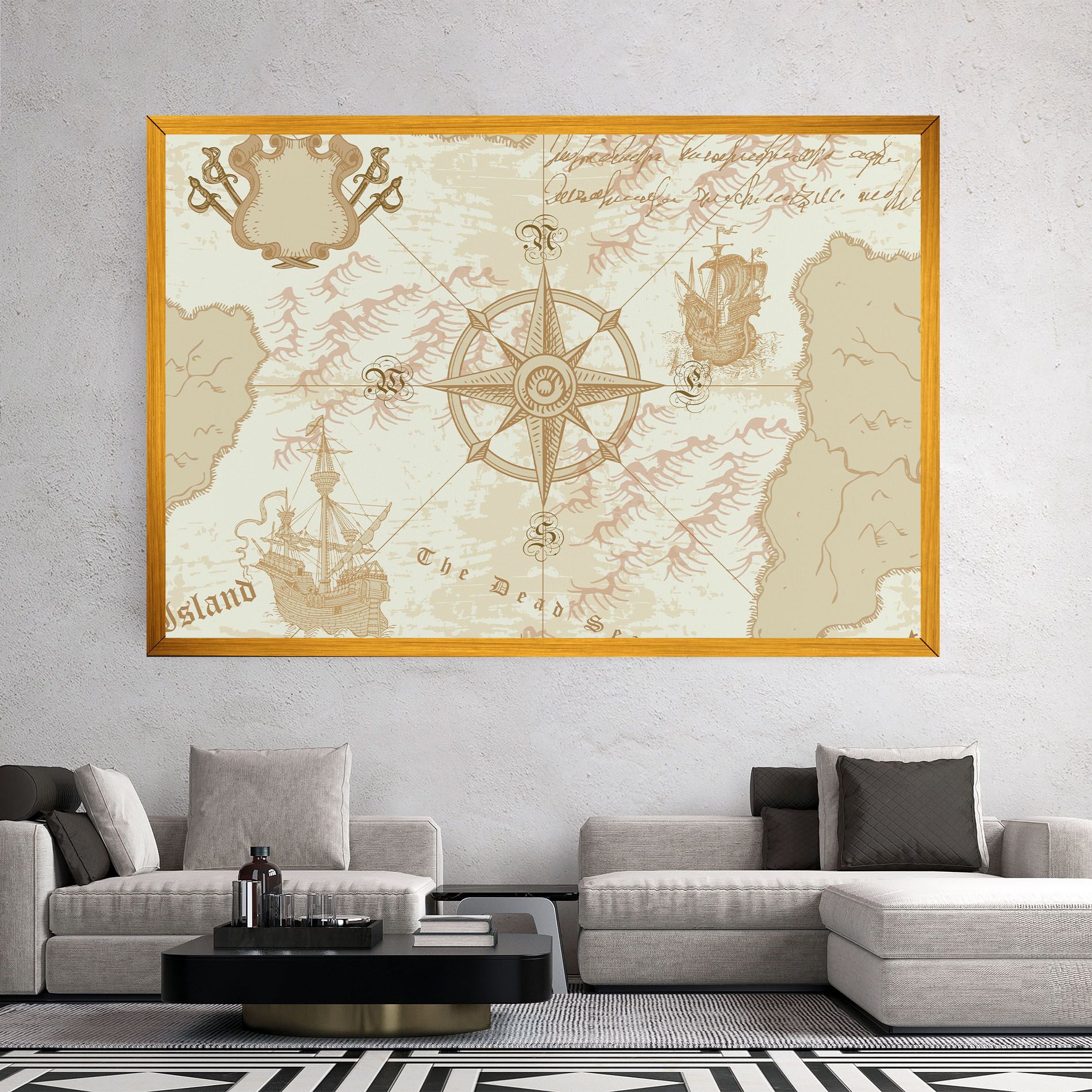 Cream Compass mockup 2