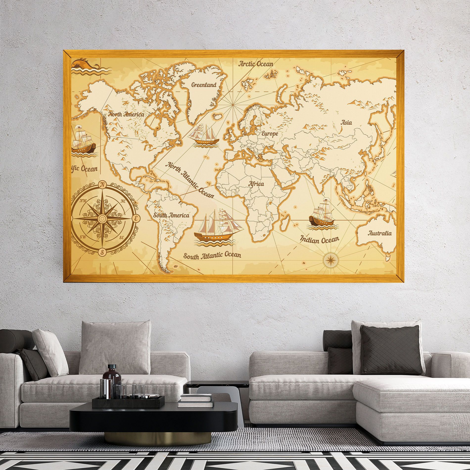 Gold Old Map mockup 2