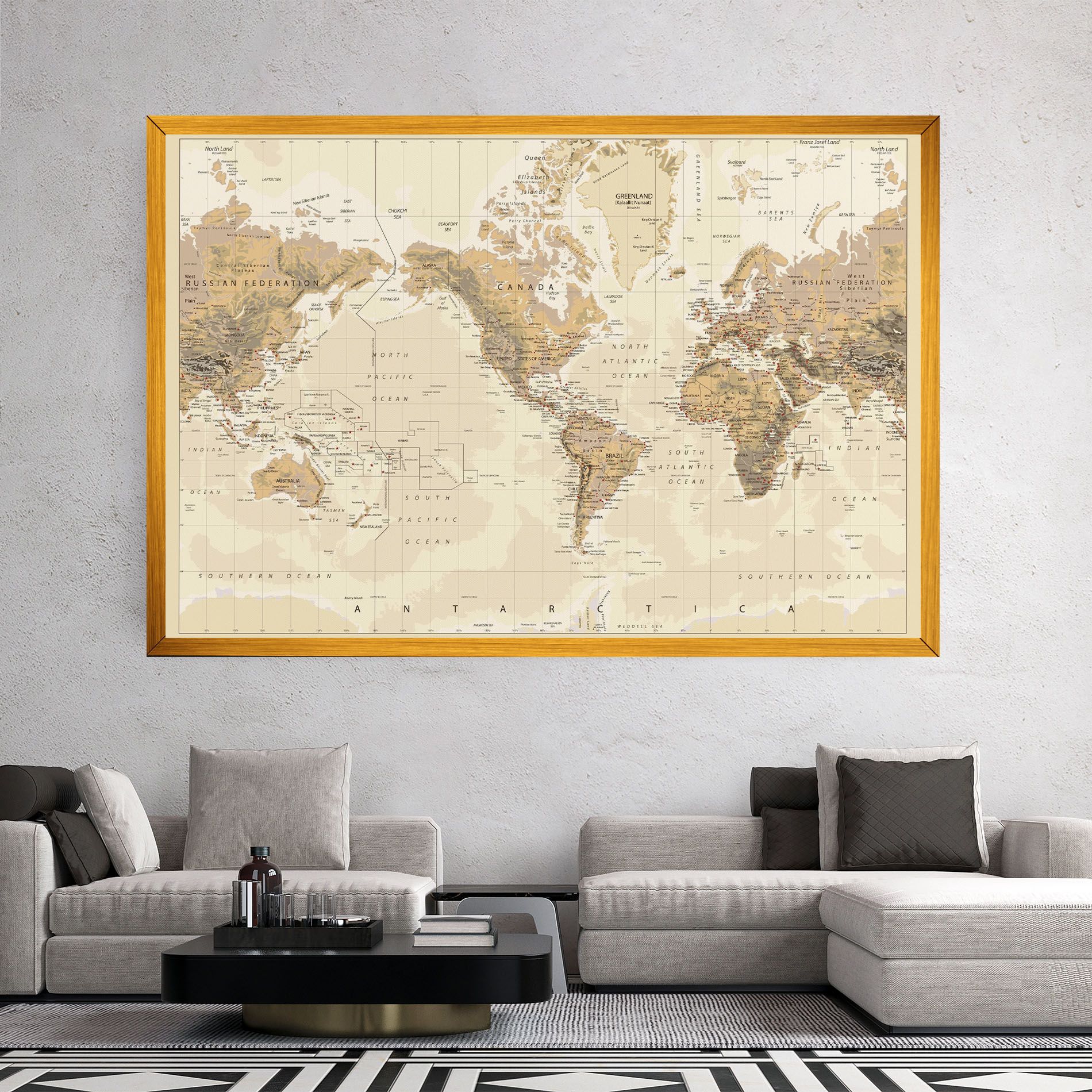 Old Canada Map mockup 2