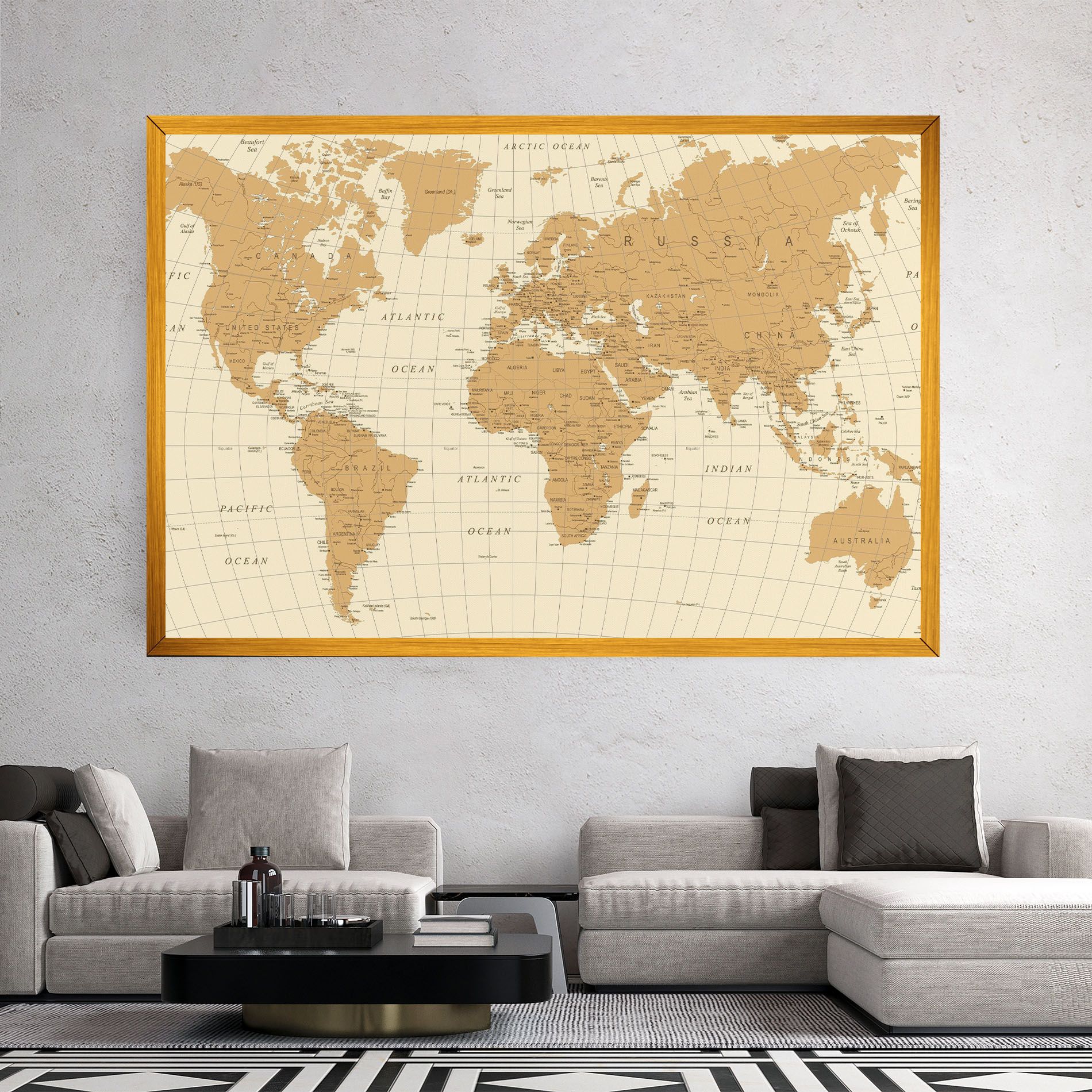 Old Map Cream mockup 2
