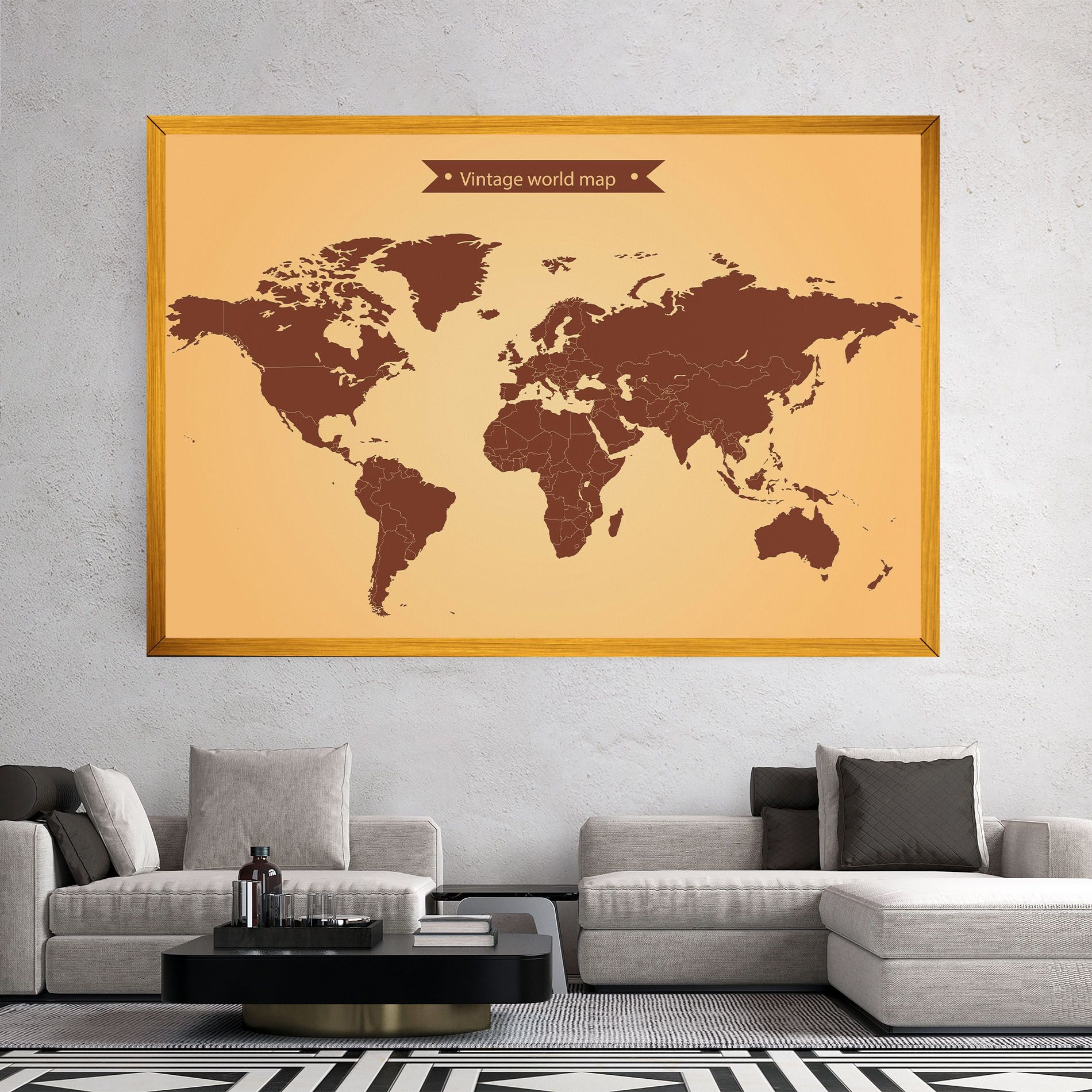 Vintage World Map mockup 2