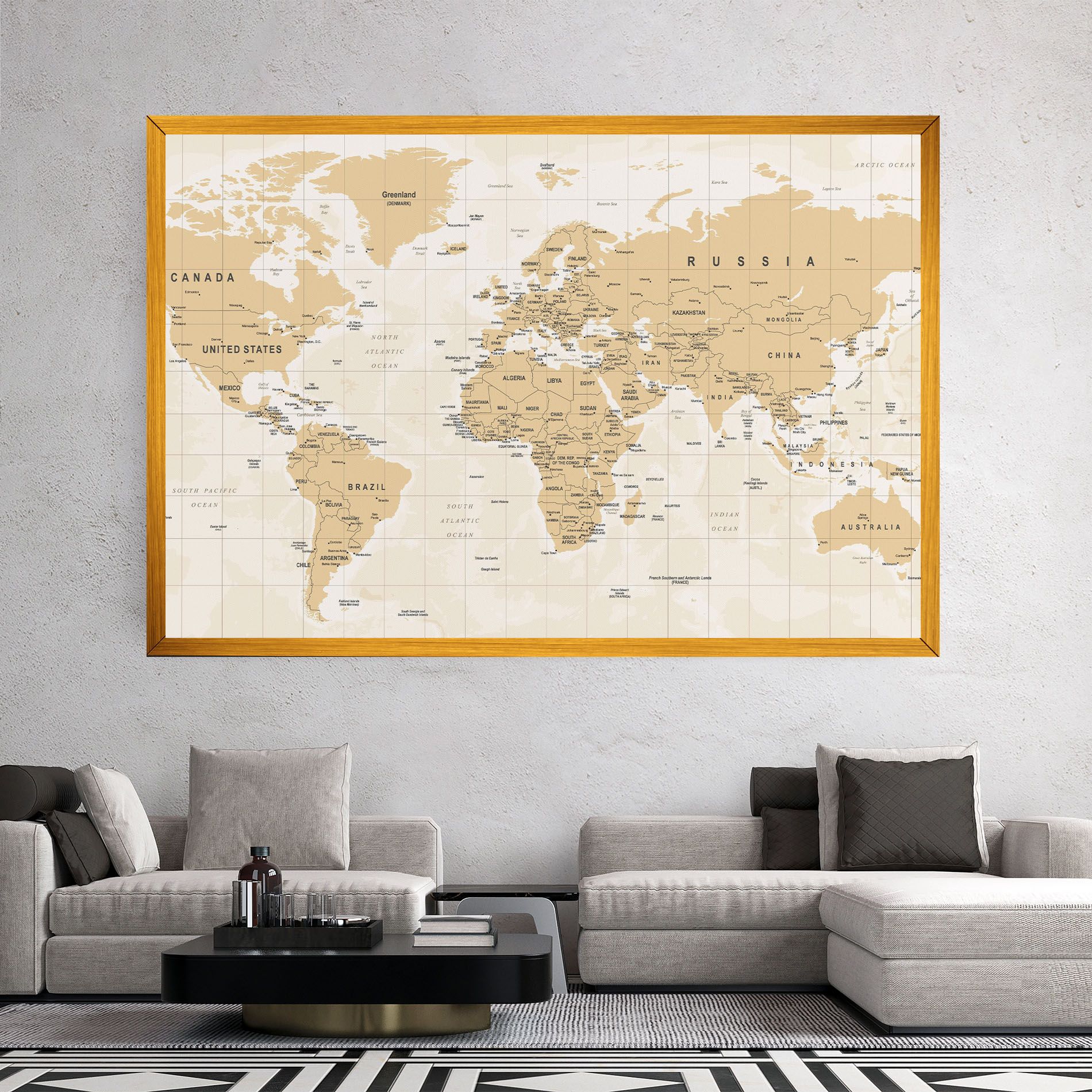 World Old Map mockup 2