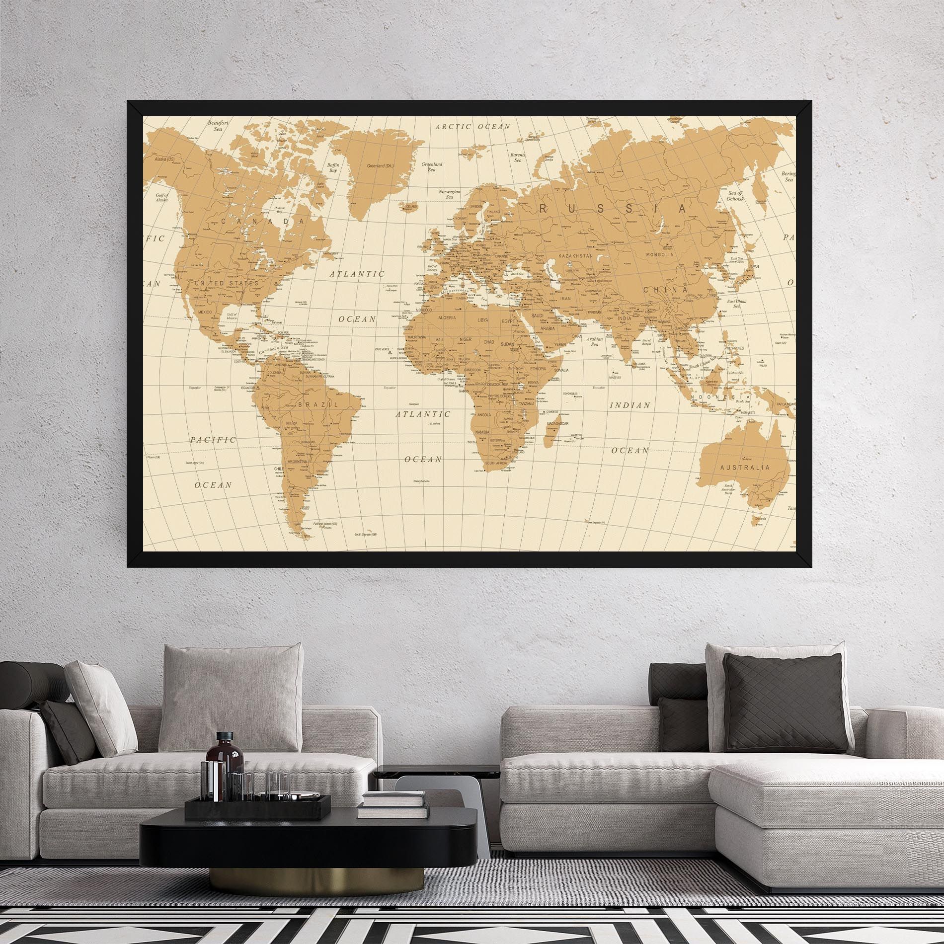 Old Map Cream mockup 2
