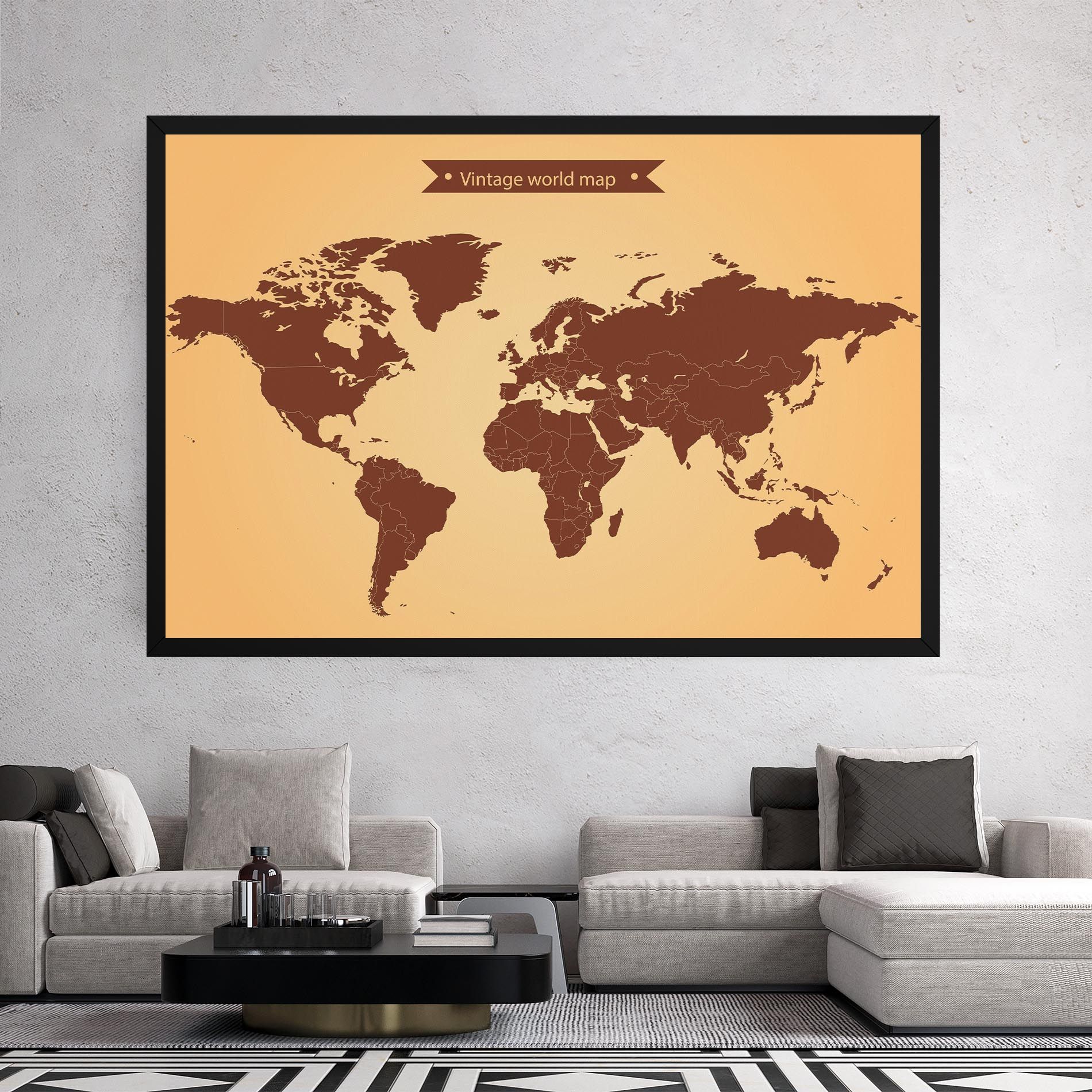 Vintage World Map mockup 2