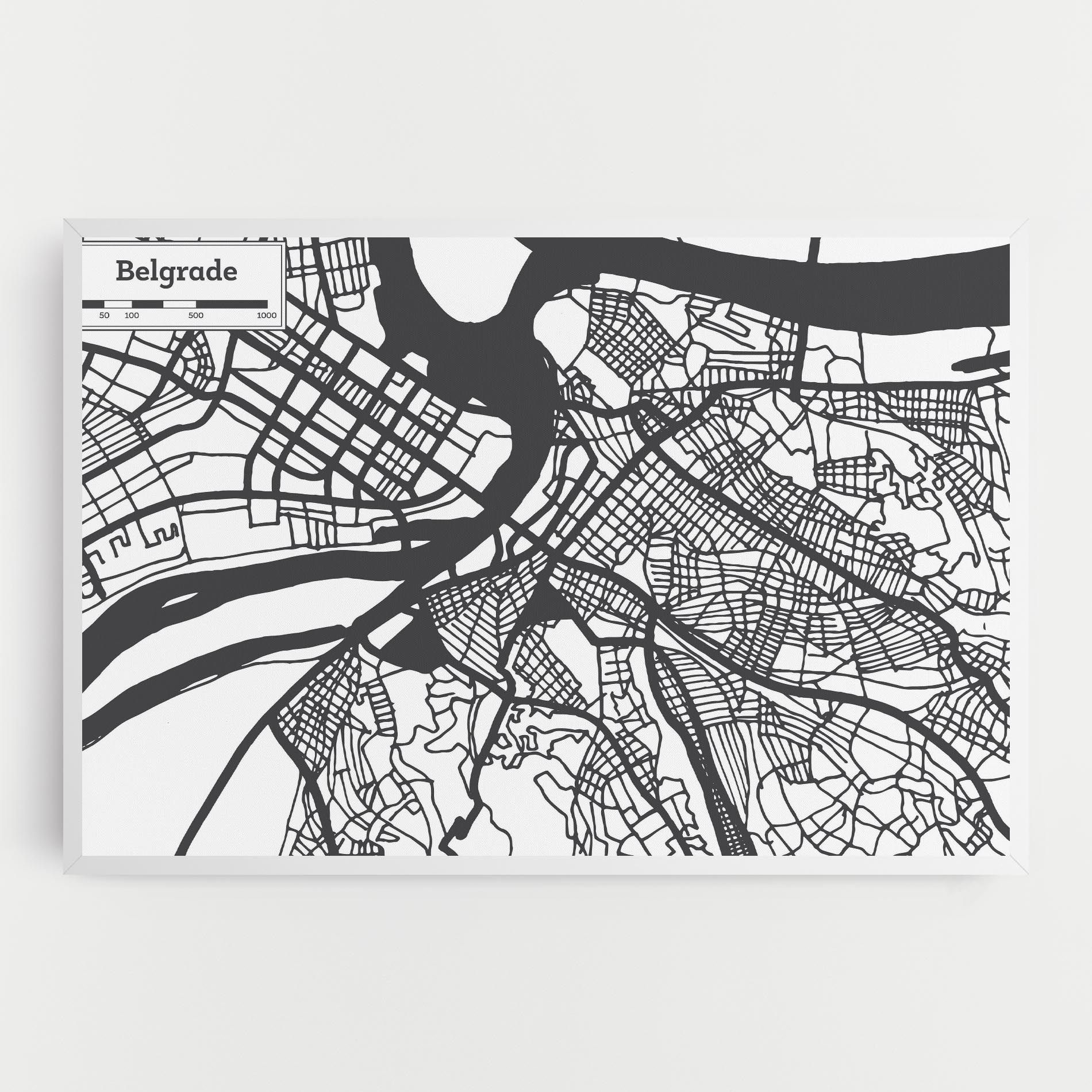 Belgrade Map mockup 0