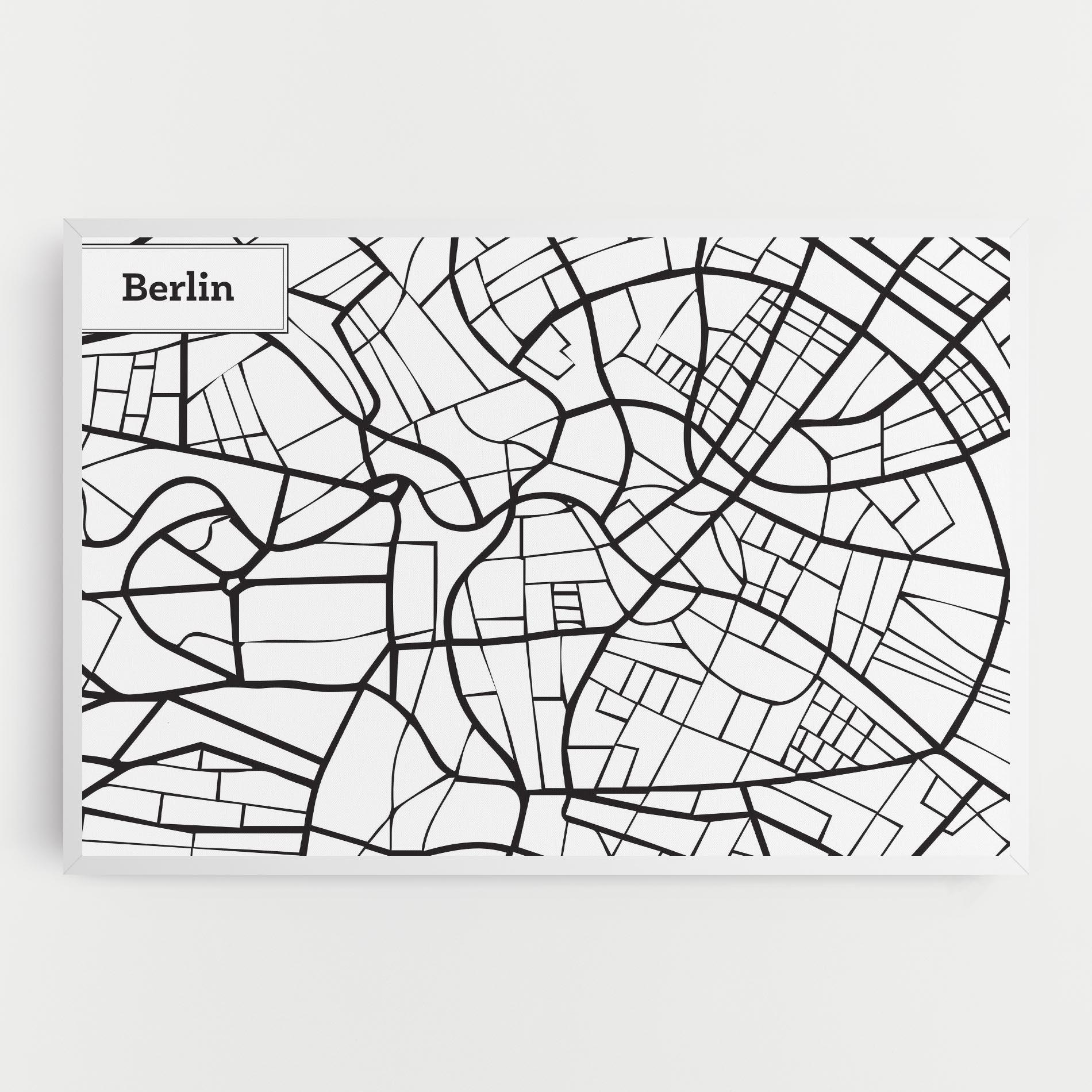 Tablou Canvas Berlin Map mockup 0